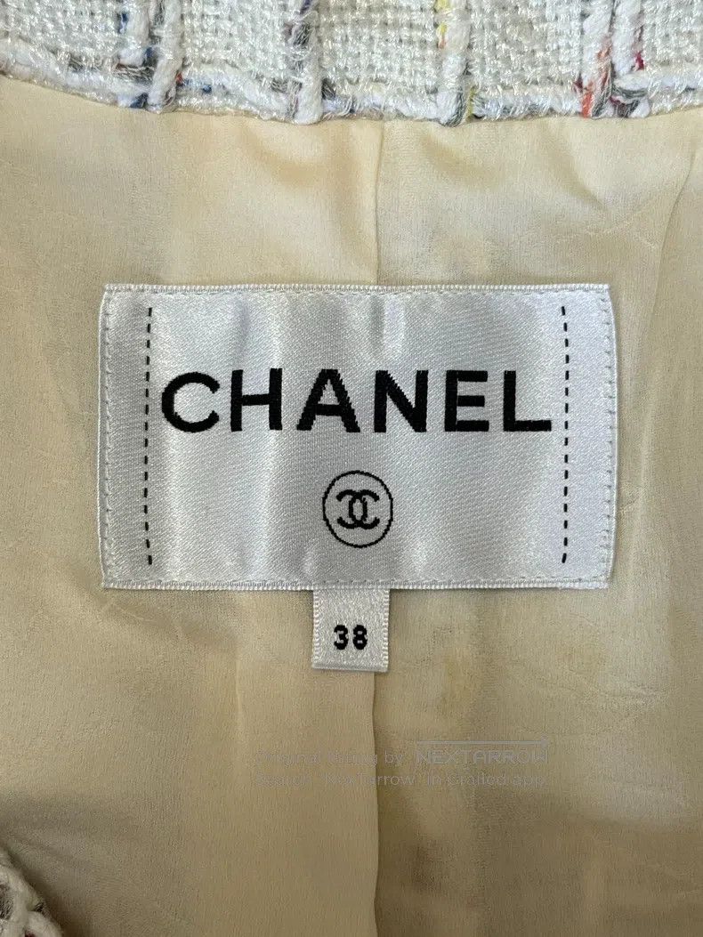 Chanel Chanel Waterfall series pearlescent white plaid jacket Size XS / US 0-2 / IT 36-38 - 6 Thumbnail