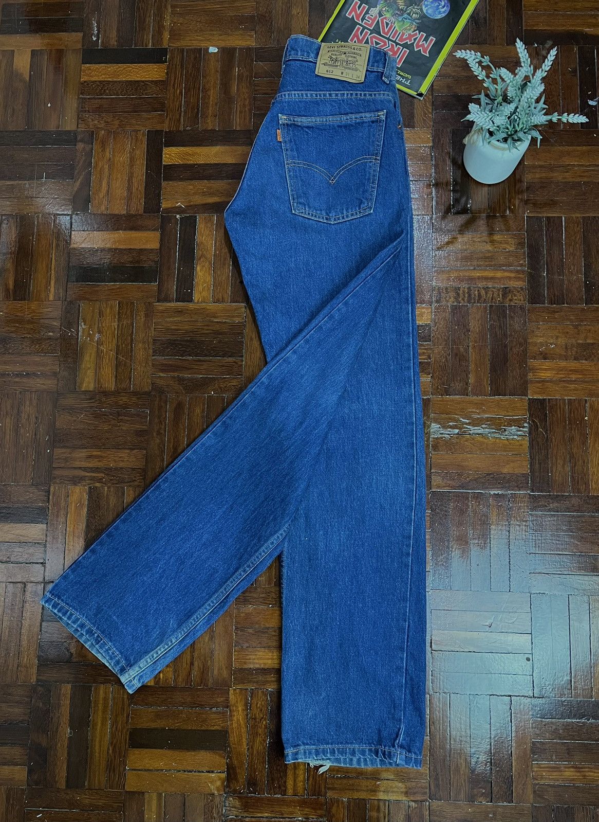 image of Levis x Levis Vintage Clothing Accept Offervintage 1998 Levi’S 612 Orange Tab in Dark Blue Denim (S