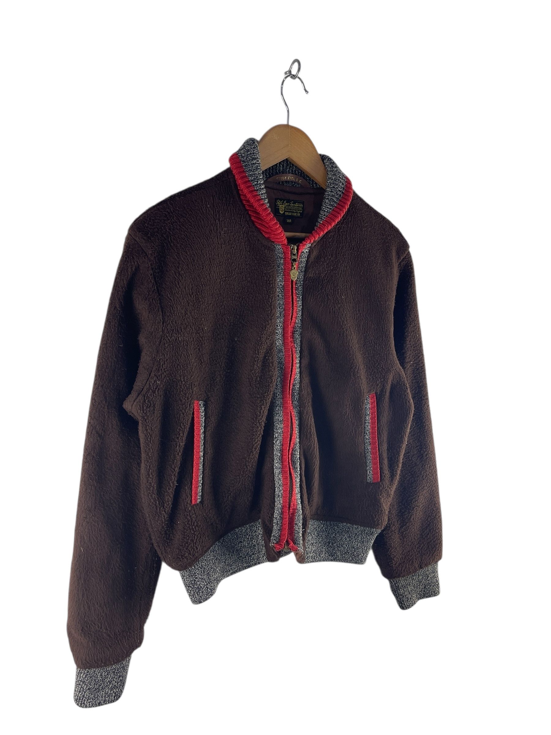 Sugar Cane Vintage Style Eyes Sugar Cane Fleece Bomber Jacket Size US M / EU 48-50 / 2 - 4 Thumbnail
