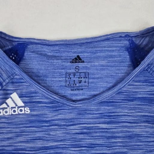 Adidas Adidas HILO Long Sleeve Volleyball Jersey S Blue Heathered Aeroready Size S / US 4 / IT 40 - 3 Thumbnail