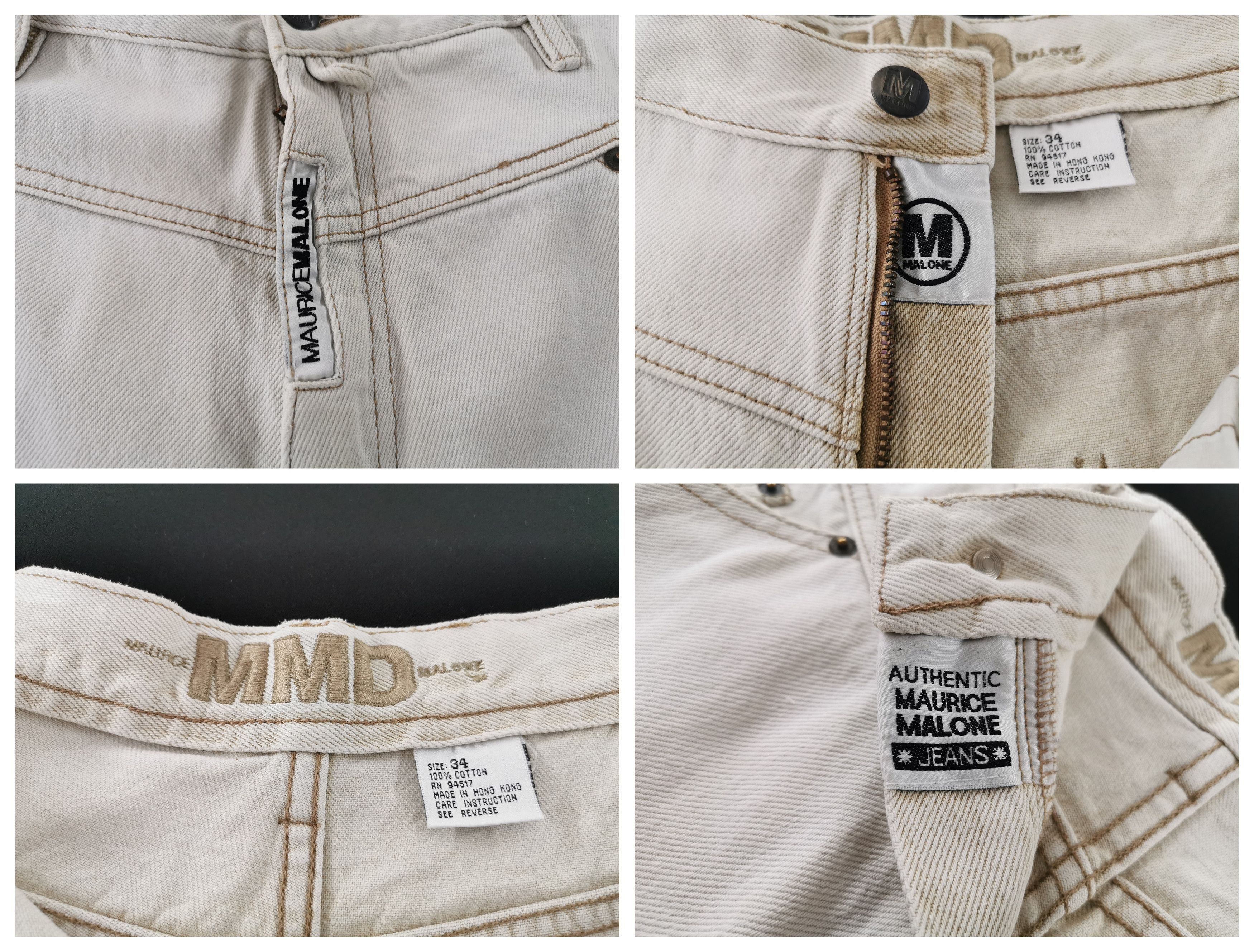 Designer Distressed Maurice Malone Denim Jeans Size 34 Size US 34 / EU 50 - 10 Thumbnail