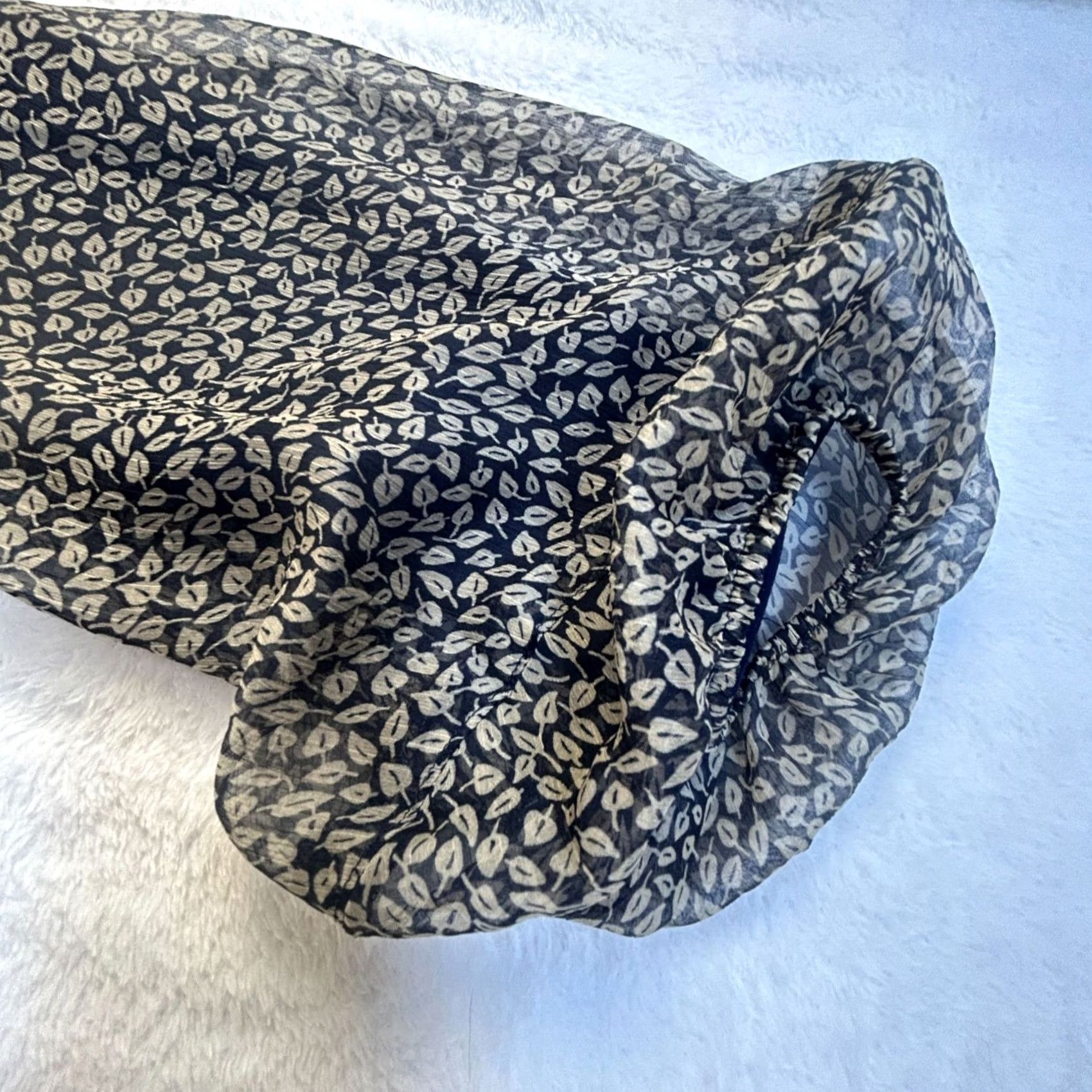 Ralph Lauren Lauren Ralph Lauren Womens Midi Dress Navy Floral Long Sleeve Size 8 Zipper Back Lined A-Line New Size M / US 6-8 / IT 42-44 - 5 Thumbnail