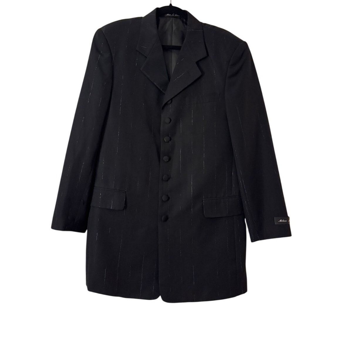 Other Milano Moda NWT Black Wool Full Suit Size 38R - 1 Thumbnail