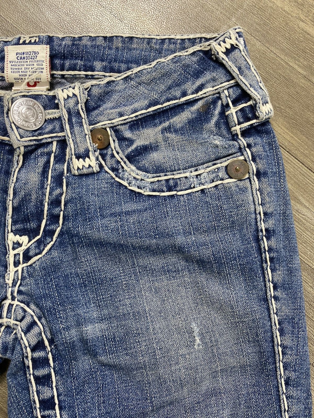 True Religion 2000s True Relligion Billy Super T Slim Straight Jeans Size US 26 / EU 42 - 11 Thumbnail