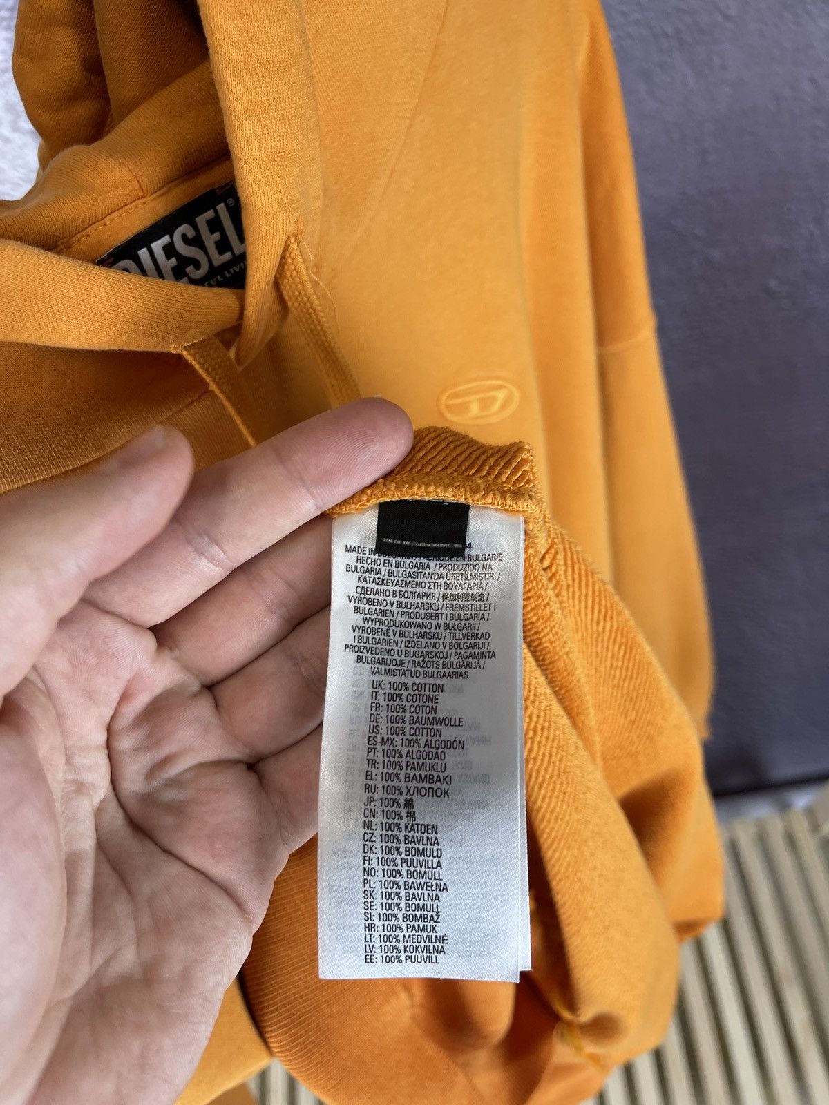 Diesel D-Rollier-Ton Asymmetric deconstruct oversized hoodie