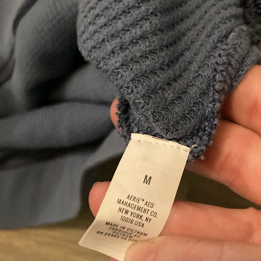 Other Aerie oversized waffle knit hooded pullover size medium Size M / US 6-8 / IT 42-44 - 3 Thumbnail