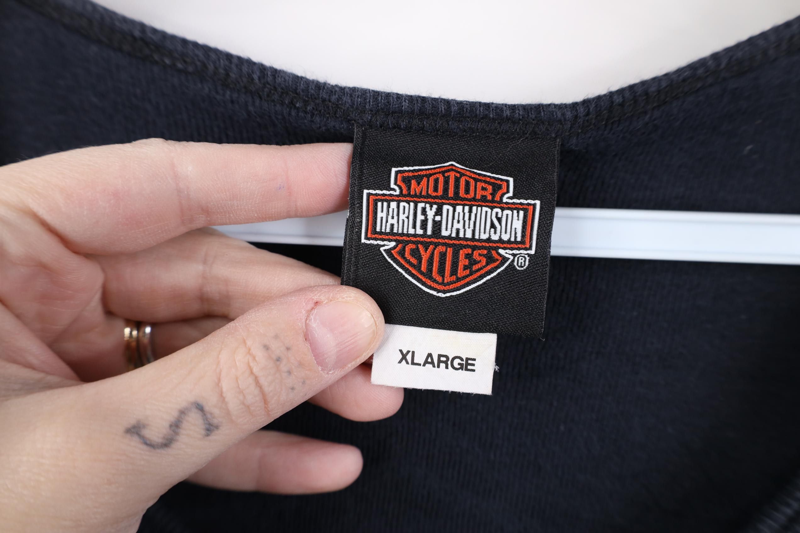 Harley Davidson Vintage Y2K Harley Davidson Thermal Ribbed Knit T-Shirt USA Size XL / US 12-14 / IT 48-50 - 8 Thumbnail