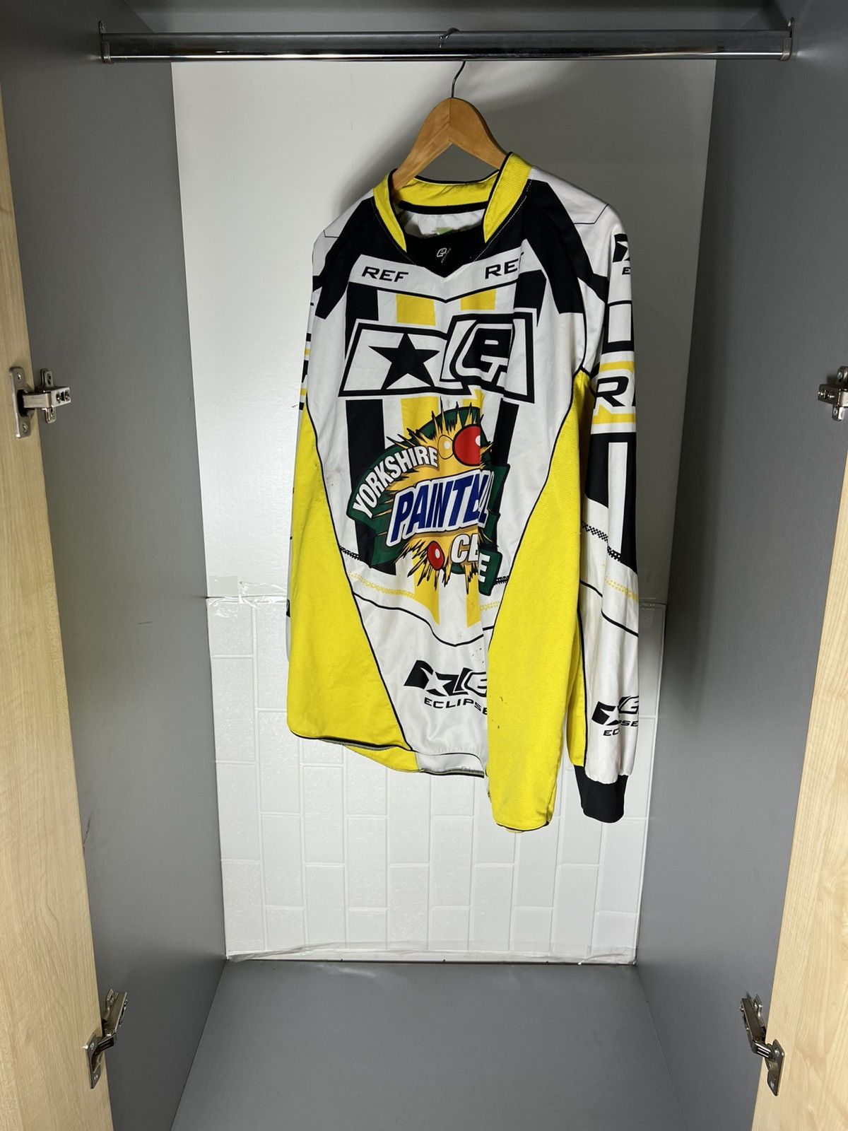 NASCAR VINTAGE ECLIPSE PLAYING MOTORCYCLE JERSEY RACING RETRO 90s Size US L / EU 52-54 / 3 - 14 Thumbnail