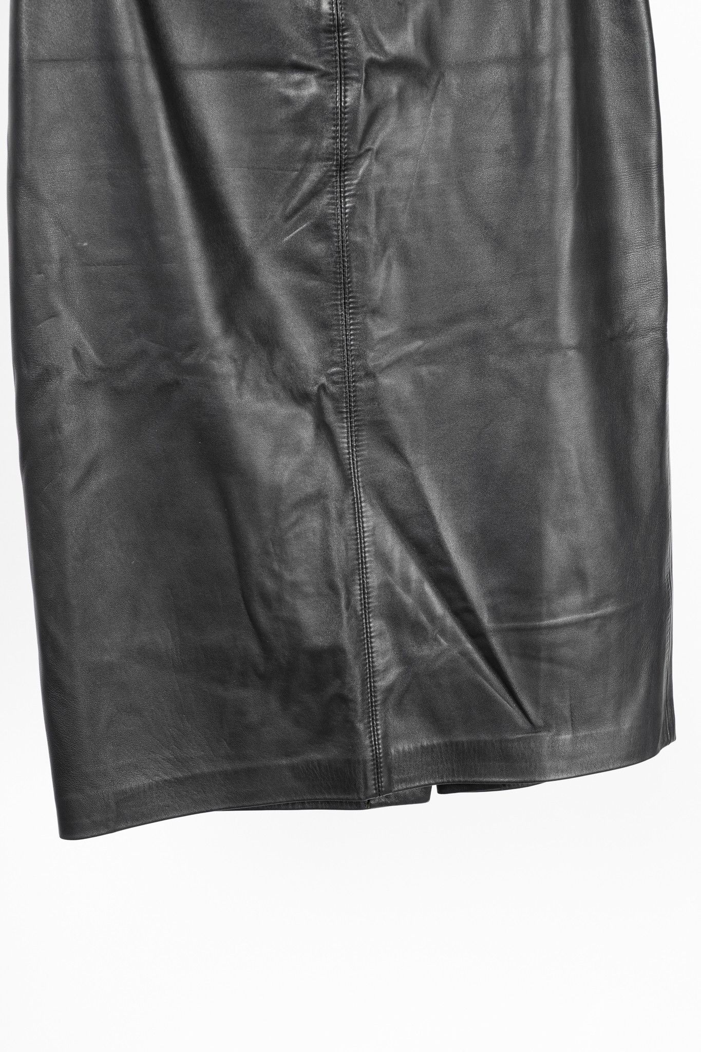 Escada Escada Black Lamb-Leather Pencil Skirt Size 30" / US 8 / IT 44 - 5 Thumbnail