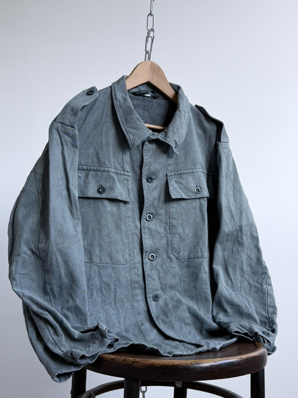 Le Laboureur Vintage 80s Swiss Military Chore Work Jacket Size US XL / EU 56 / 4 - 1 Thumbnail