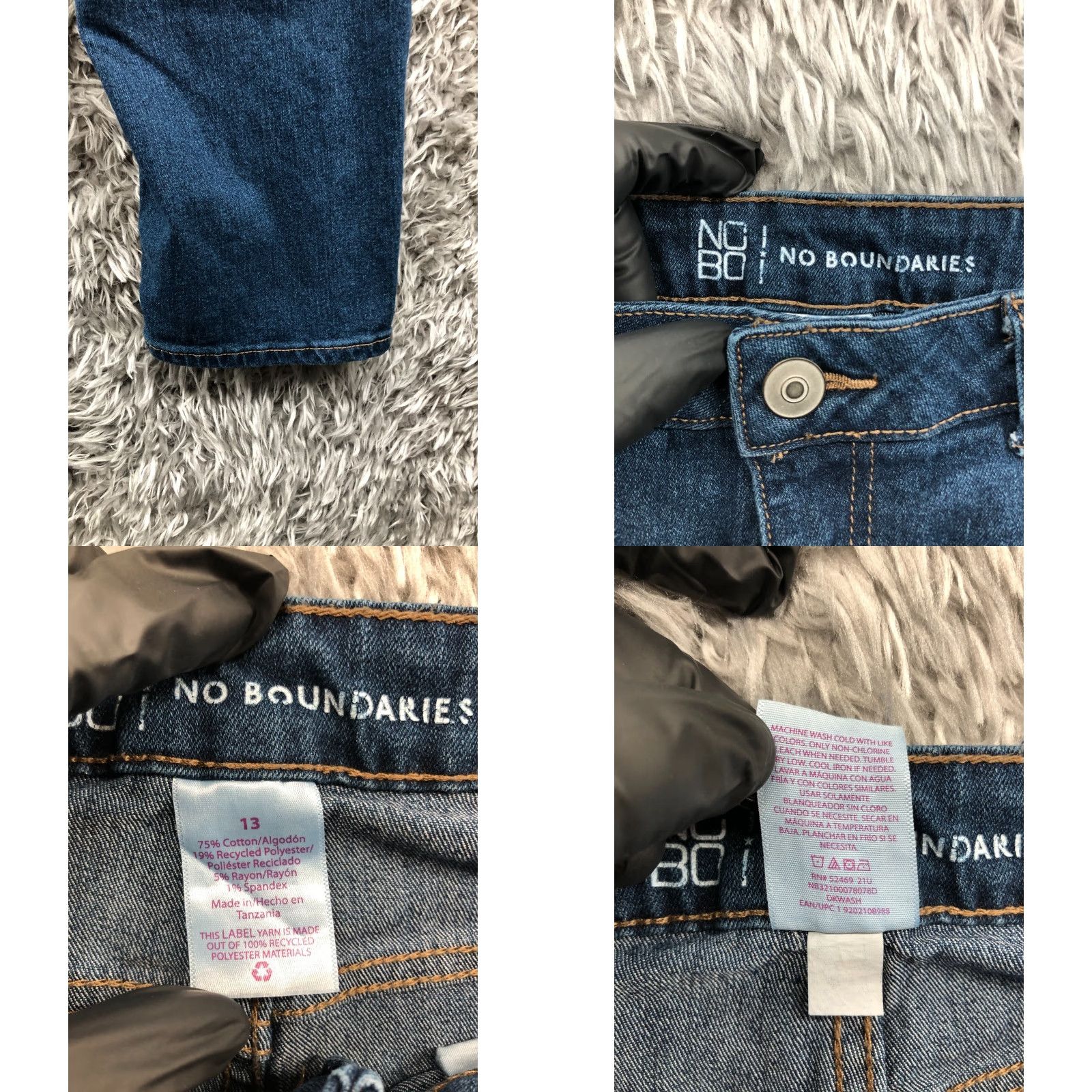 Vintage No Boundaries Jeans Mid Rise Skinny Juniors Size 13 Blue Denim 25in Inseam Slim Fit Pocket 5-Pocket Womens Jeans Size 34" / US 12 / IT 48 - 8 Thumbnail