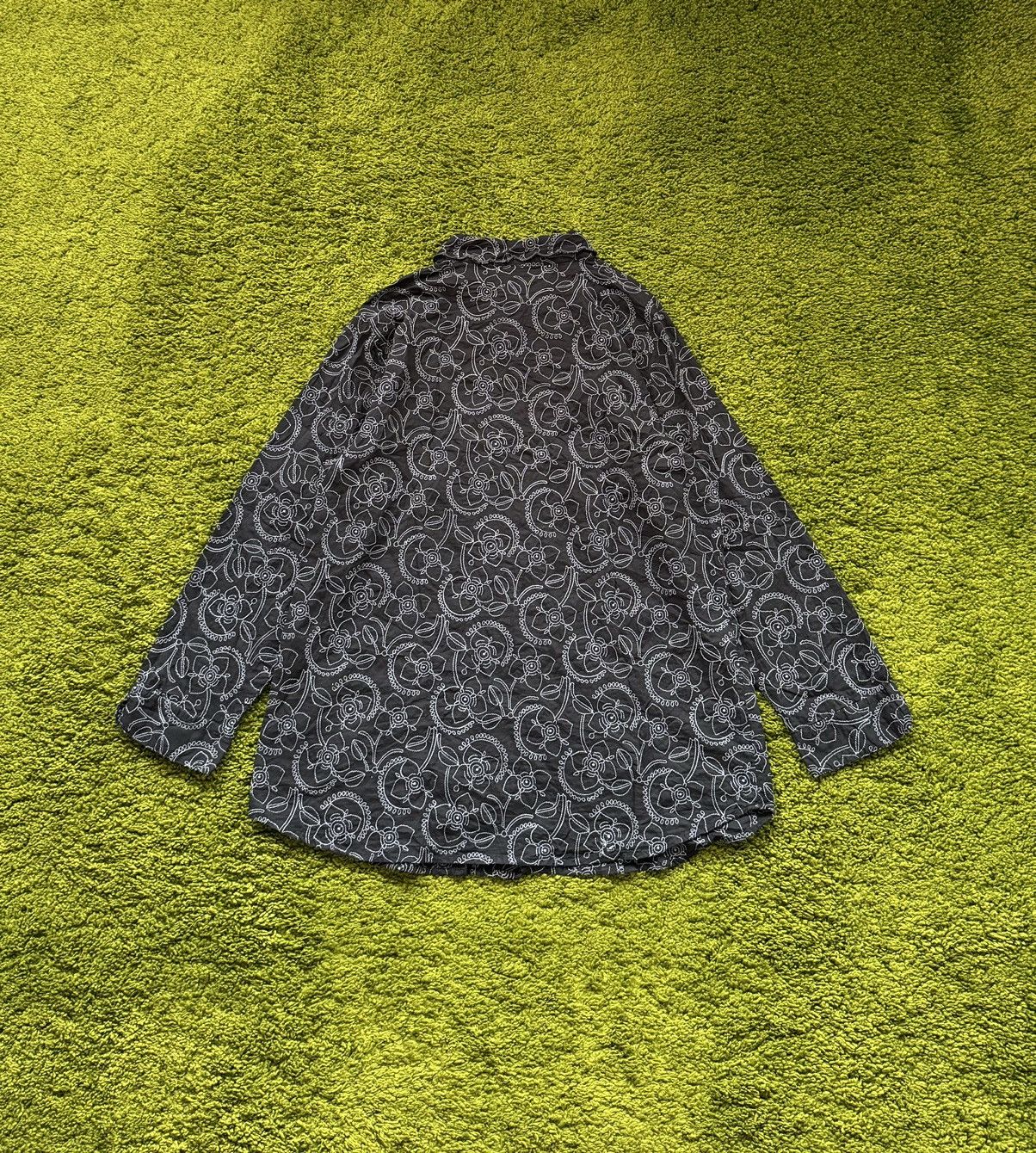 Designer Gudrun Sjoden avant garde floral pattern blouse shirt Size M / US 6-8 / IT 42-44 - 2 Thumbnail