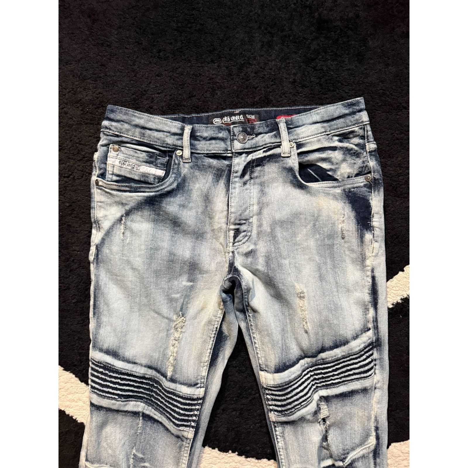 Ecko Unltd. Ecko Unltd Skinny Jeans Distressed Denim Size 32x32 Mens Y2K Size US 32 / EU 48 - 3 Thumbnail