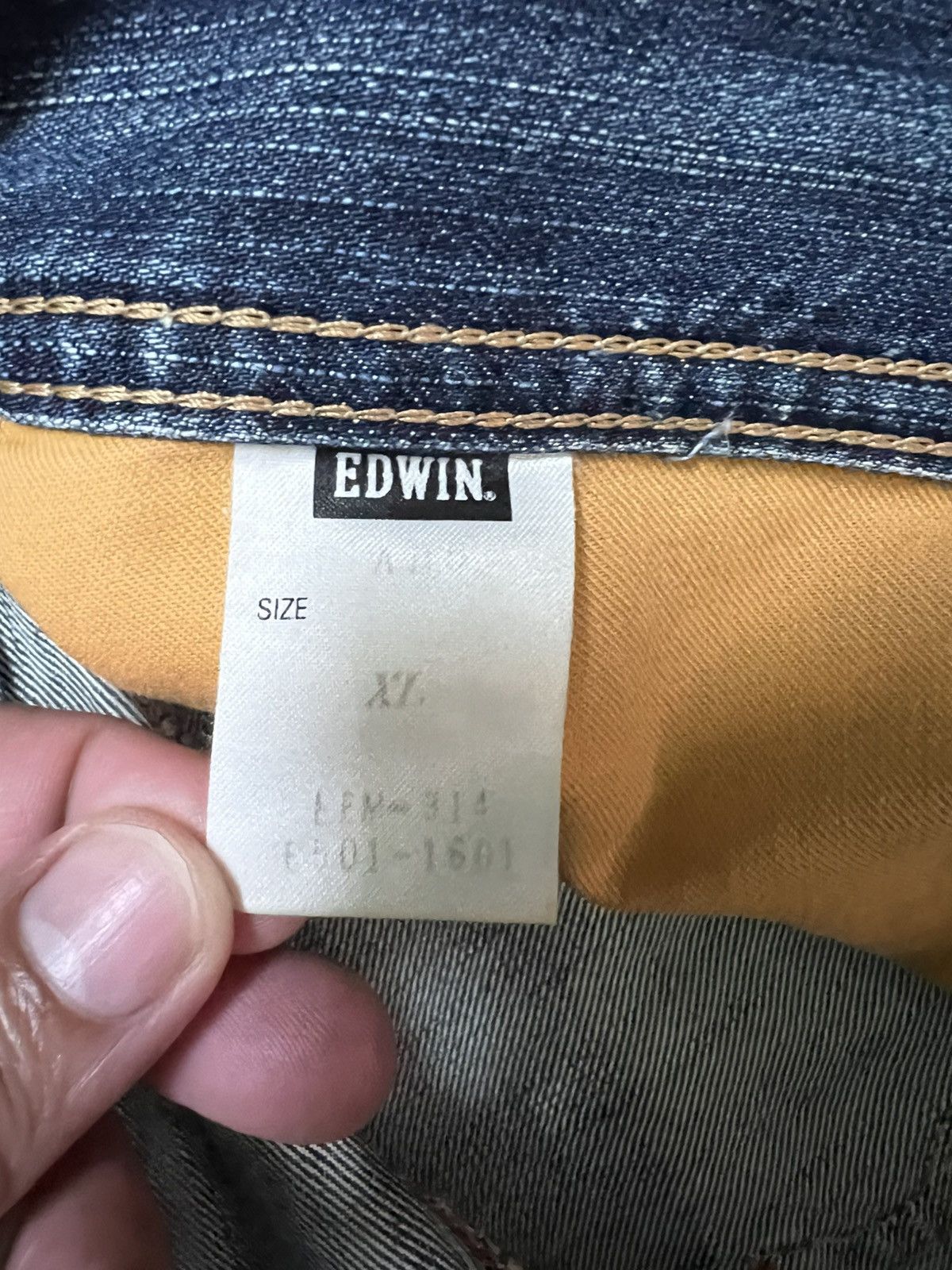 14th Addiction × Edwin × If Six Was Nine 💥Baggy💥Vintage Edwin E-Function Washed Distress Jean Size US 34 / EU 50 - 20 Thumbnail