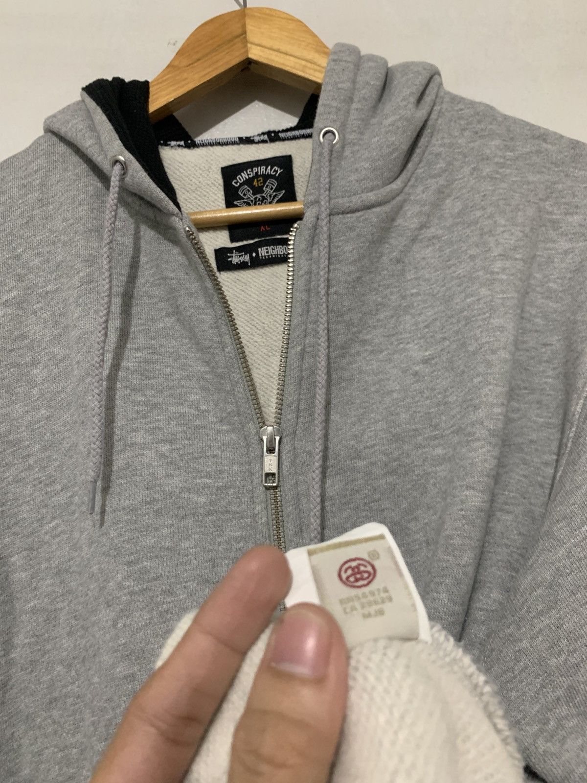 Neighborhood × Stussy Vintage Stussy X Neighborhood Hoodie (Reflecto) Size US XL / EU 56 / 4 - 9 Thumbnail