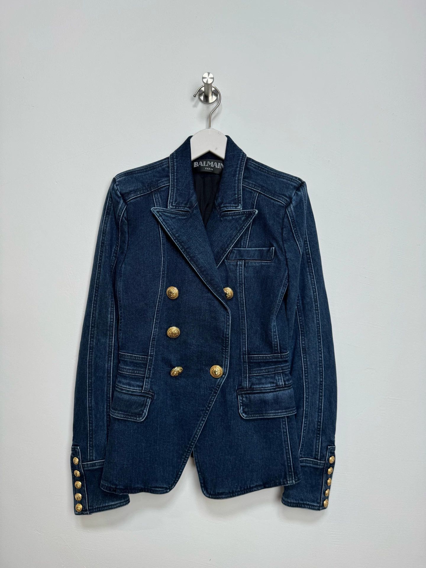 Balmain Balmain Denim Gold Button Blazer 36 New Size XS / US 0-2 / IT 36-38 - 1 Thumbnail