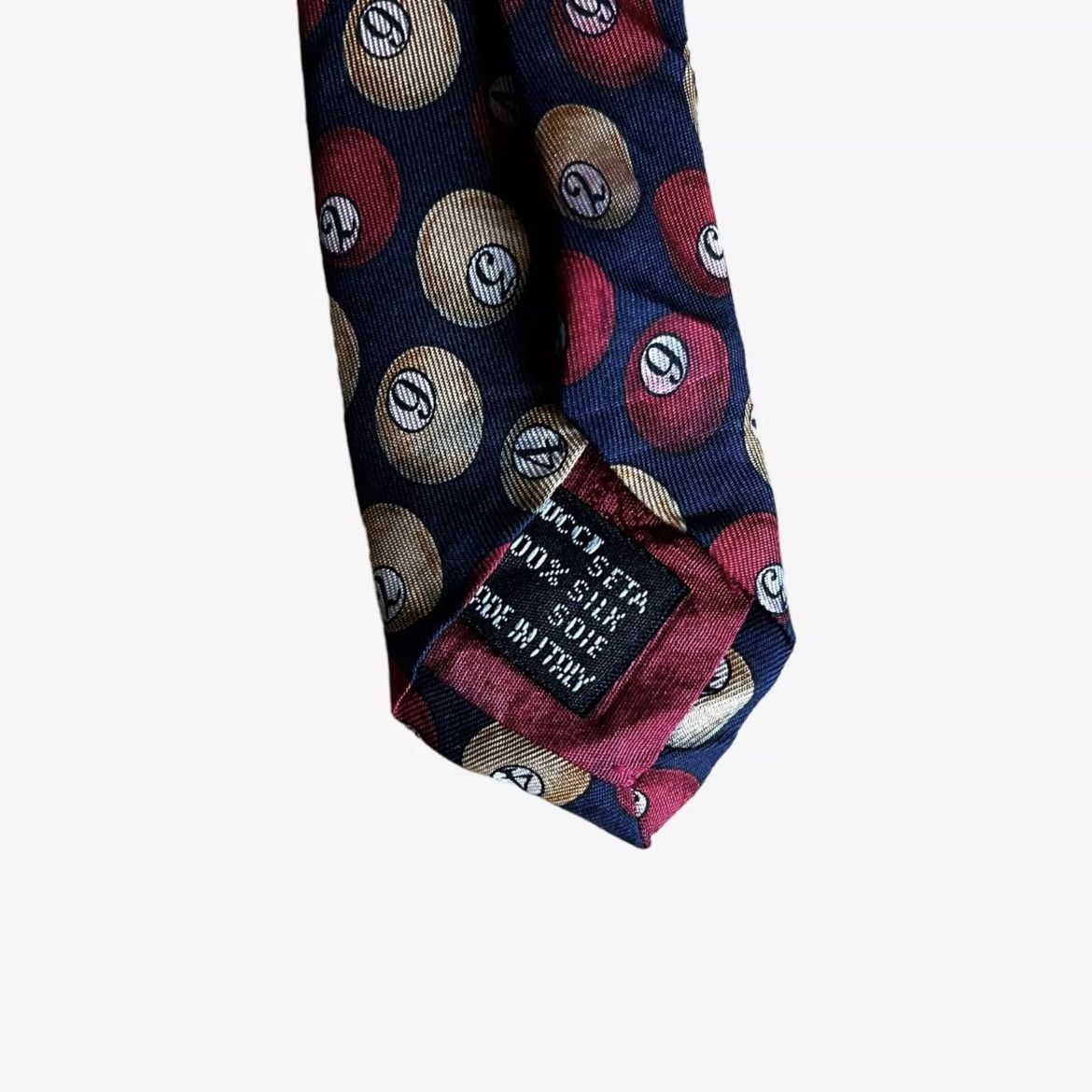 Gucci Vintage 80s Gucci Snooker Ball Silk Tie Size ONE SIZE - 5 Thumbnail