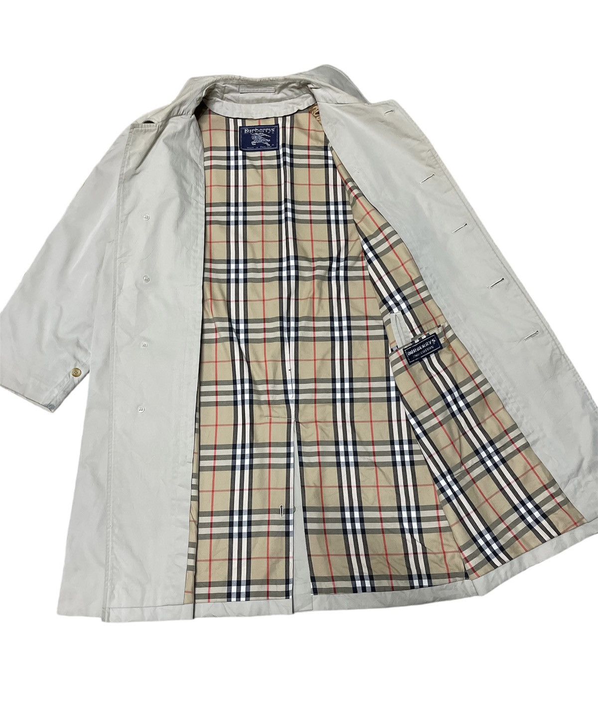 Burberry Vintage Burberry England Nova Check Trench Coat Size US L / EU 52-54 / 3 - 1 Thumbnail