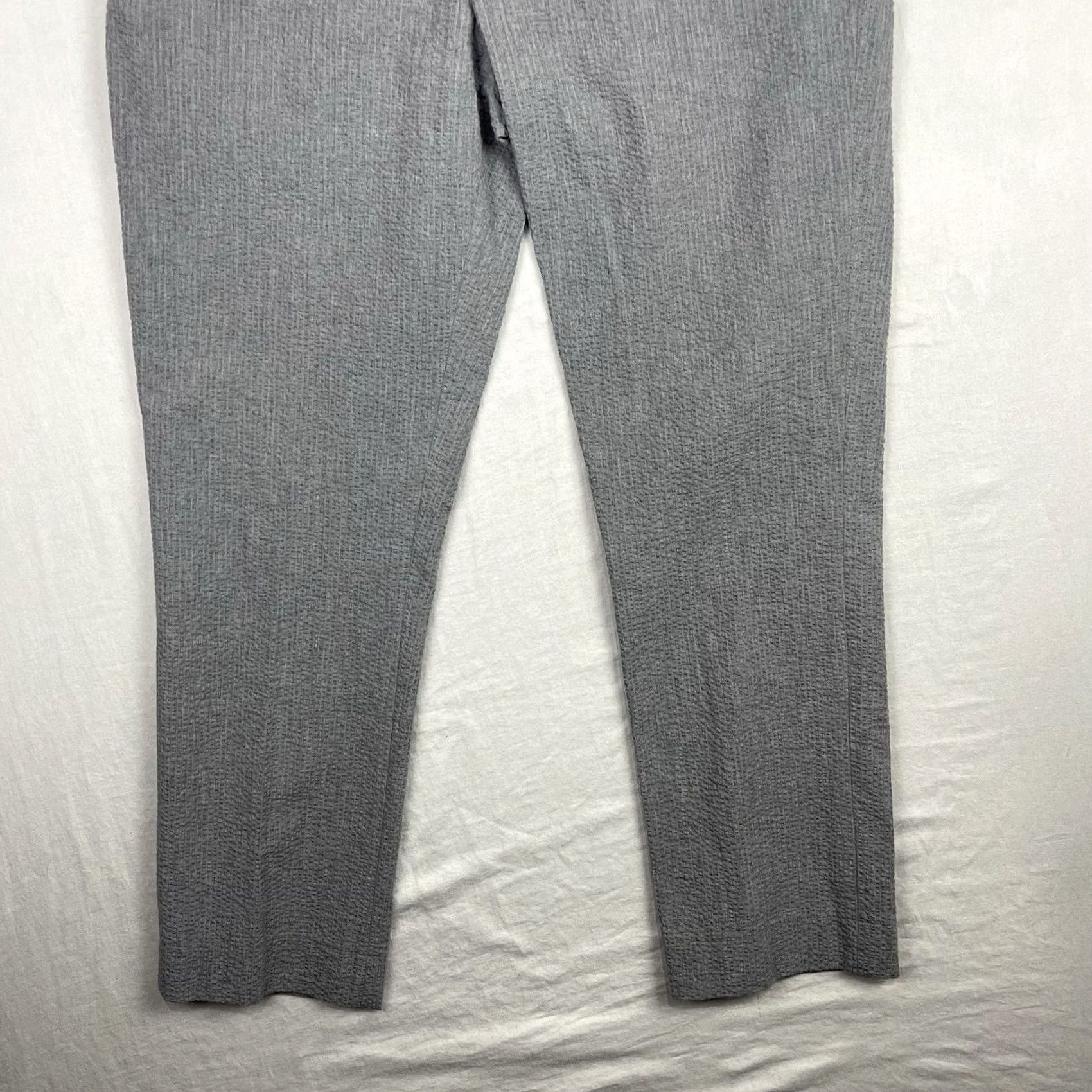 Vintage Nominee Pants Men 34 fits 34x30 Seersucker Casual Designer Slacks Pleated Gray Size US 34 / EU 50 - 3 Thumbnail
