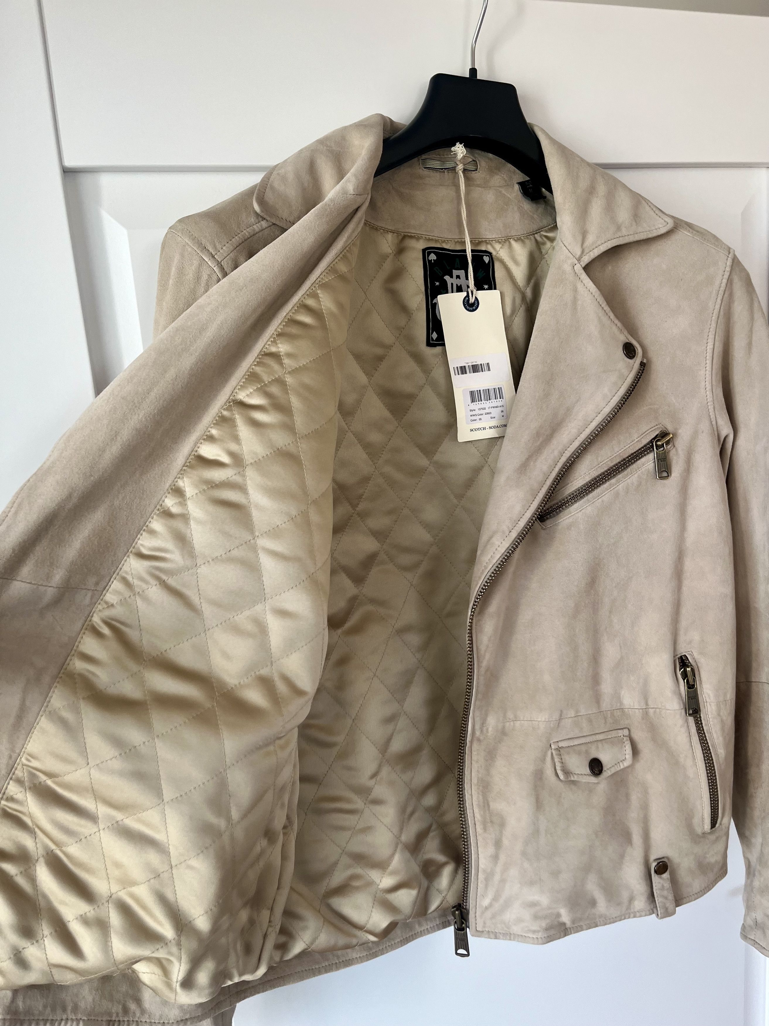 Scotch & Soda Scotch & Soda Amsterdam Blauw Suede Biker Jacket Size M Size US M / EU 48-50 / 2 - 7 Thumbnail