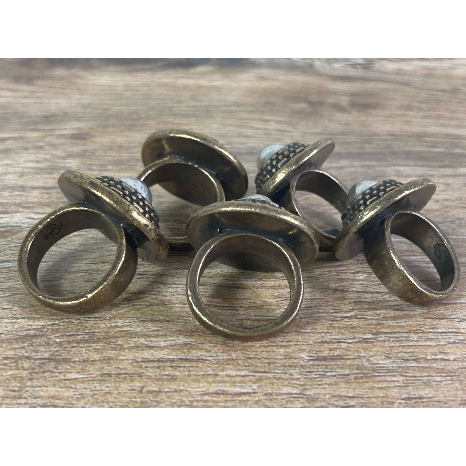 Other 5 Rings Mixed Metal Boho Set Statement Jewelry Stacking Size ONE SIZE - 5 Thumbnail