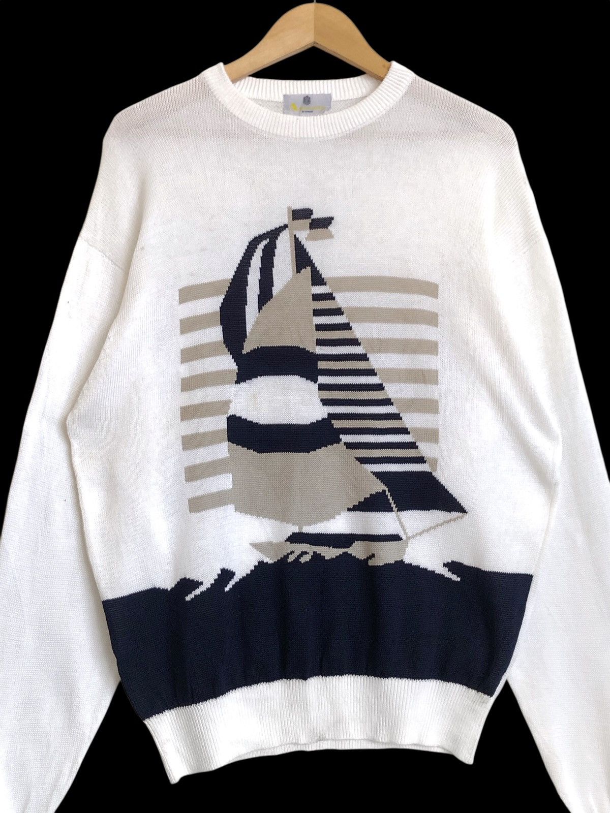 Aquascutum RARE🔥90’S SAIL YATCH KNIT PULLOVER Size US L / EU 52-54 / 3 - 3 Thumbnail