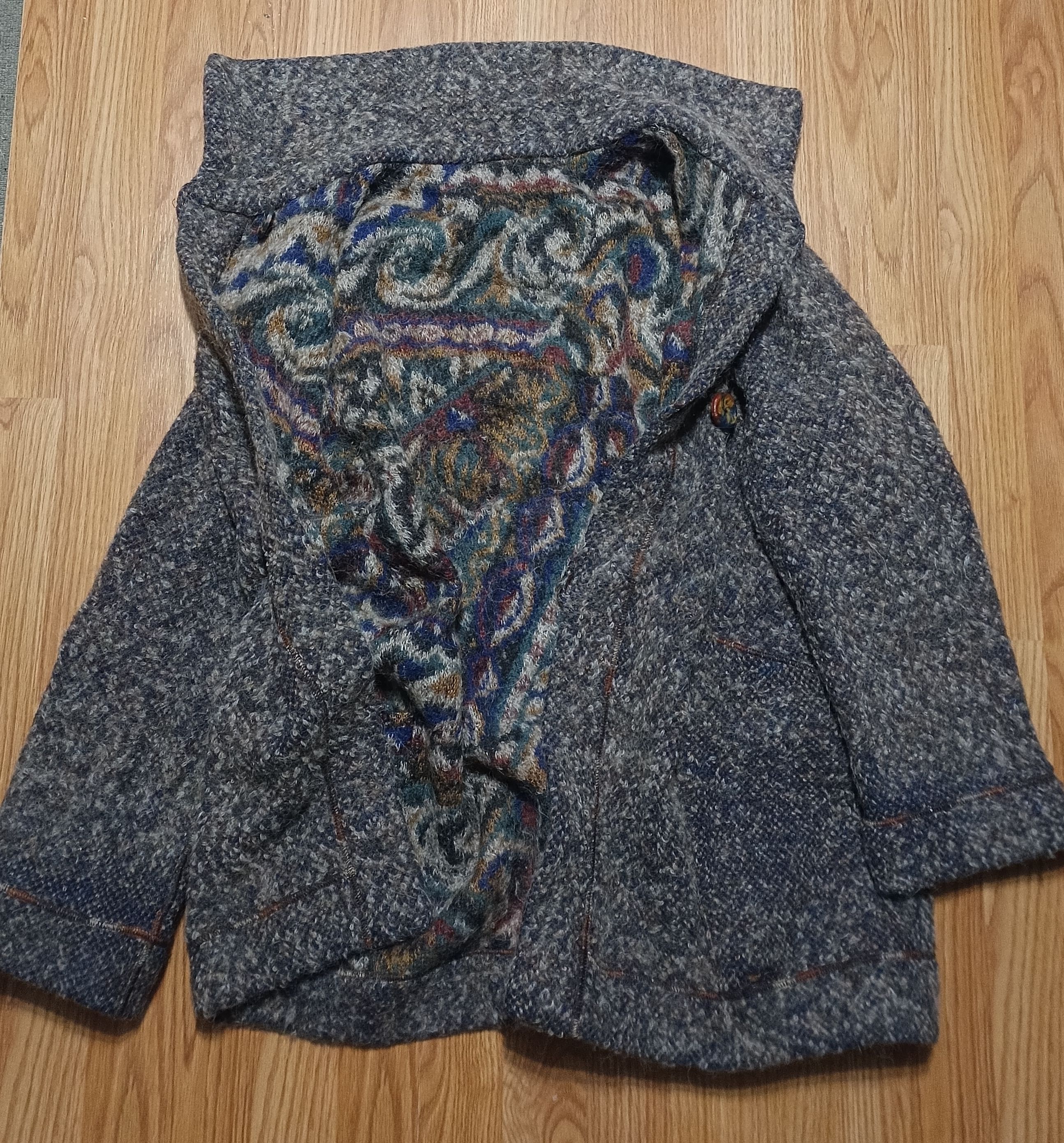 Missoni × Vintage MISSONI Floral 80s Wool Mohair Alpaca Doubleside Coat S Size S / US 4 / IT 40 - 11 Thumbnail