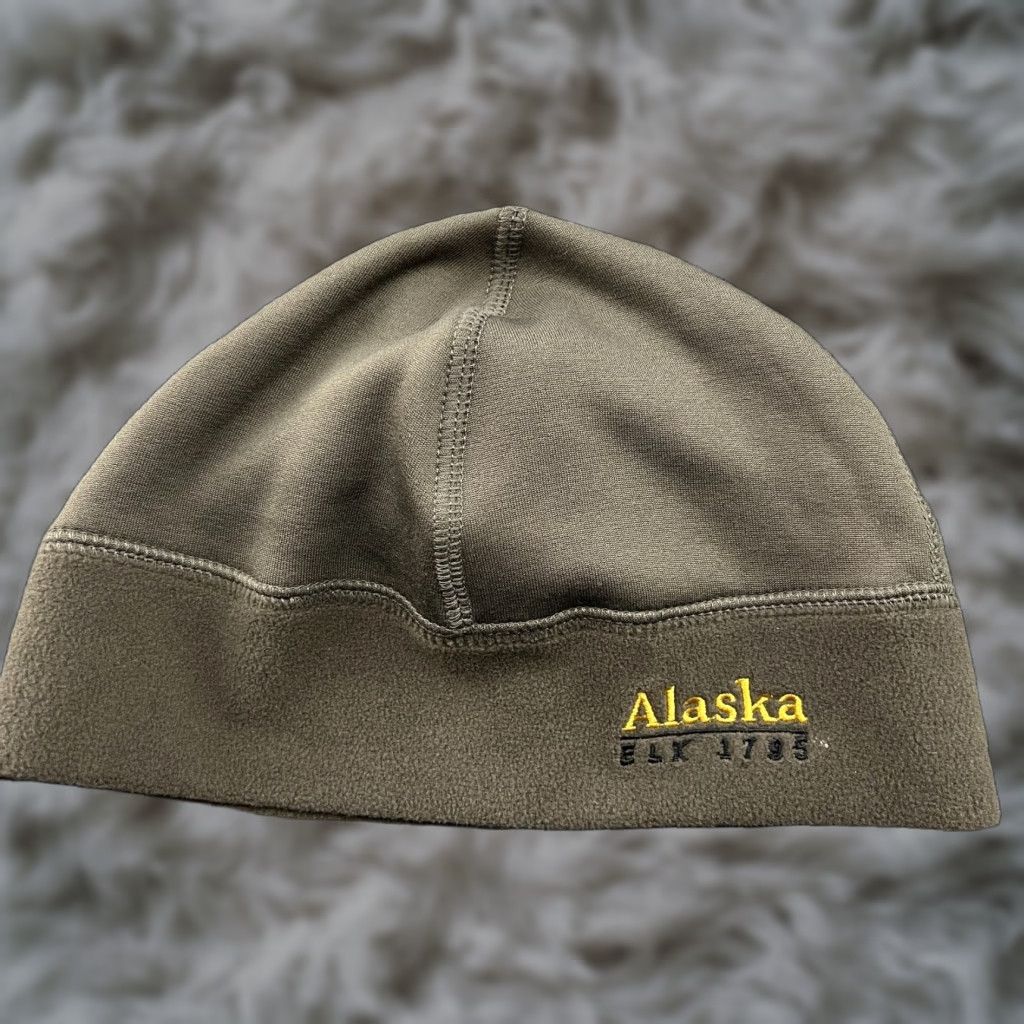 Vintage Aclima Alaska Elk 1795 Beanie Hat One Size Softshell Lightweight Skull Cap Green Moss Mens Knit Beanie Thermal Stretch Size ONE SIZE - 1 Thumbnail