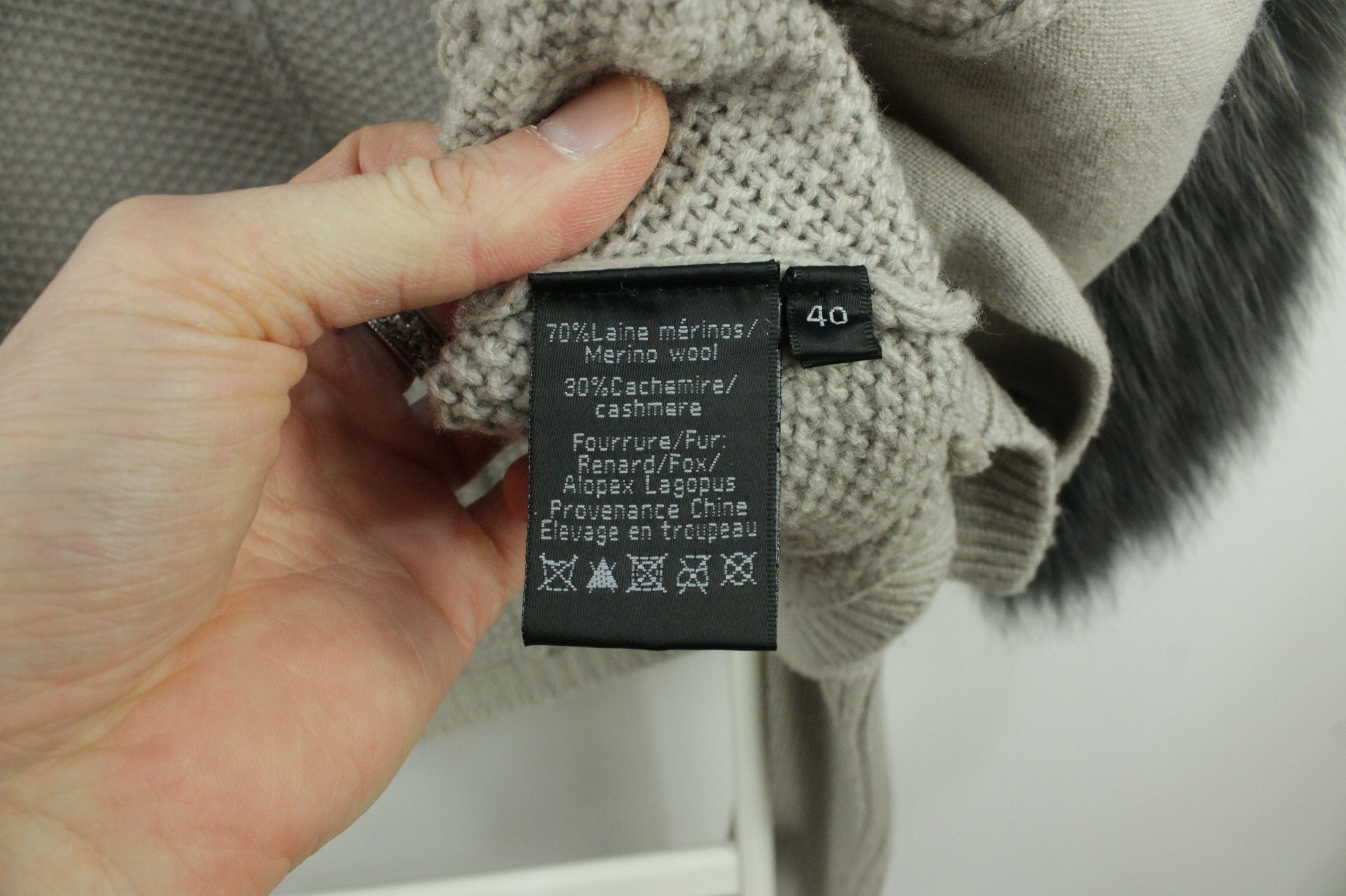 Other MAX&MOI Paris Knit Cashmere Wool Fox Fur Cardigan Jacket Size M / US 6-8 / IT 42-44 - 12 Thumbnail