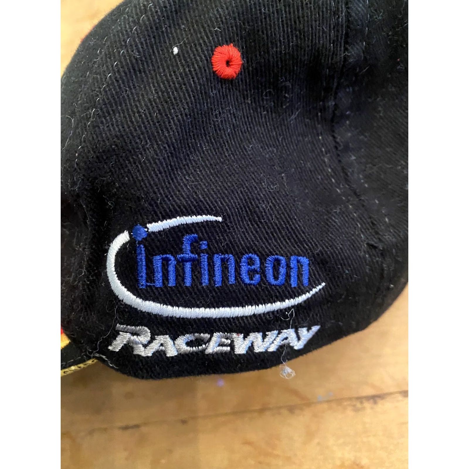 NASCAR Dodge Save Mart 350 Baseball Hat Cap Infineon Raceway 2005 Sonoma NASCAR Adjust Mens One Size Black Red White Embroidered Adjustable Cap Size ONE SIZE - 4 Thumbnail