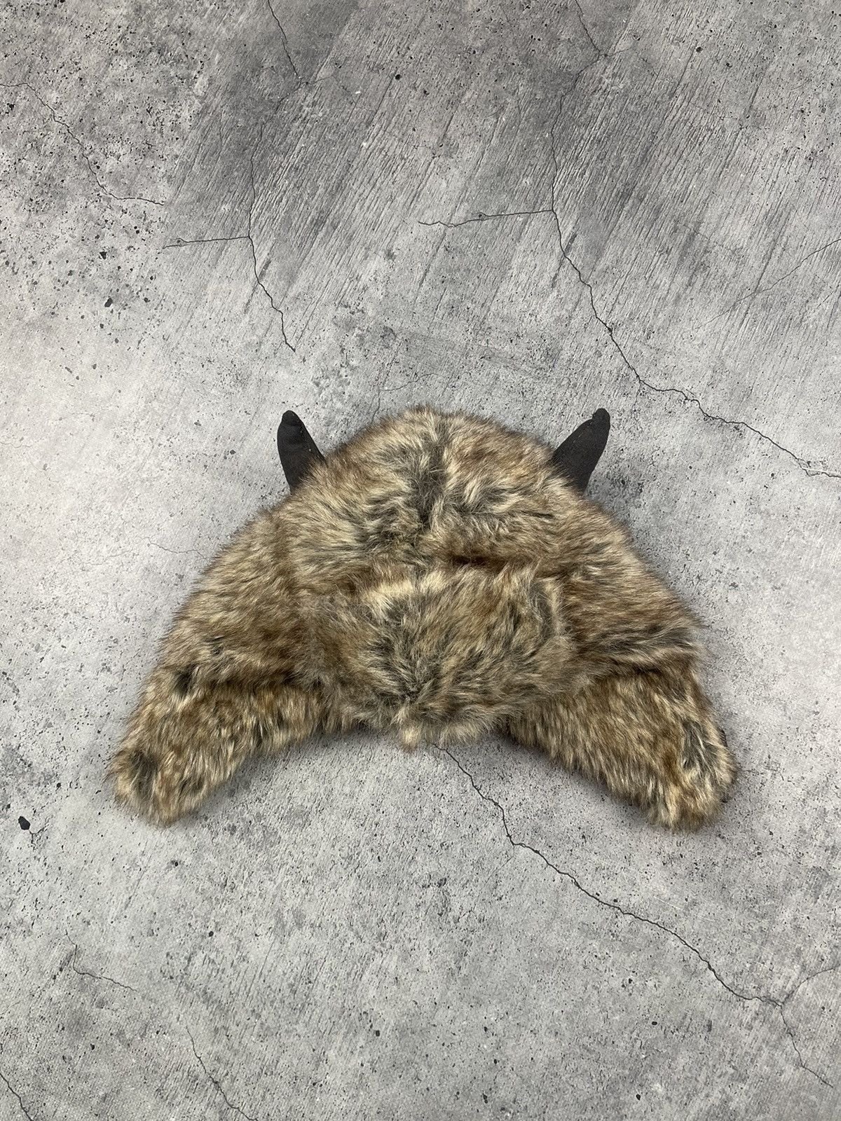 Japanese Brand × Vintage Crazy Y2k Mohair Fuzzy Hat Ushanka Punk Winter Size ONE SIZE - 1 Thumbnail
