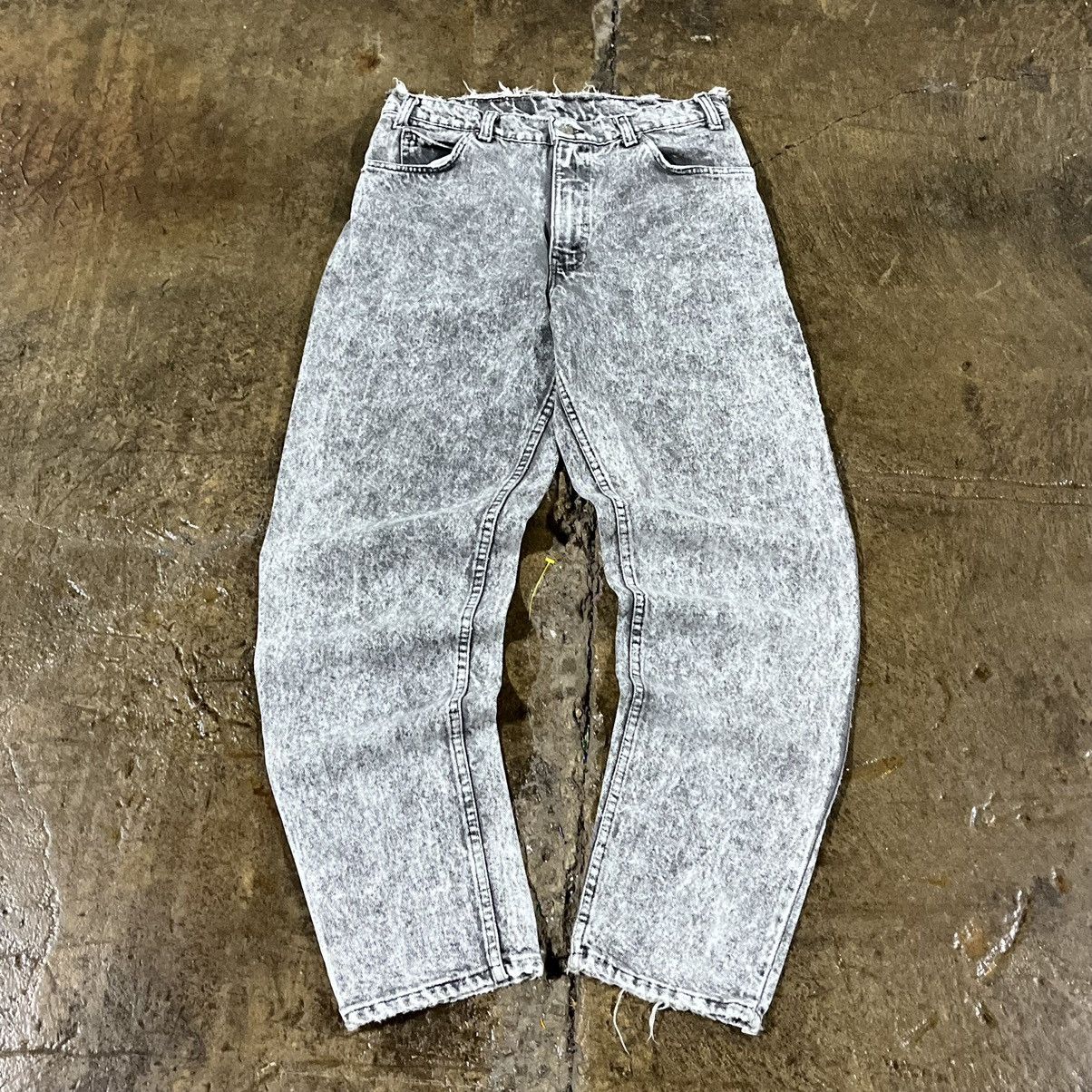 Levi's × Vintage Crazy Vintage 90s Levi's 550 Black Tab Jeans Acid Wash Faded Size US 32 / EU 48 - 2 Thumbnail