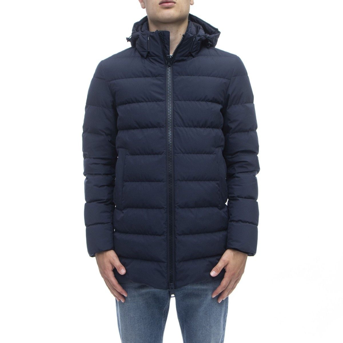 o1s22i1n1024 Windstopper Down Jacket in Navy Blue