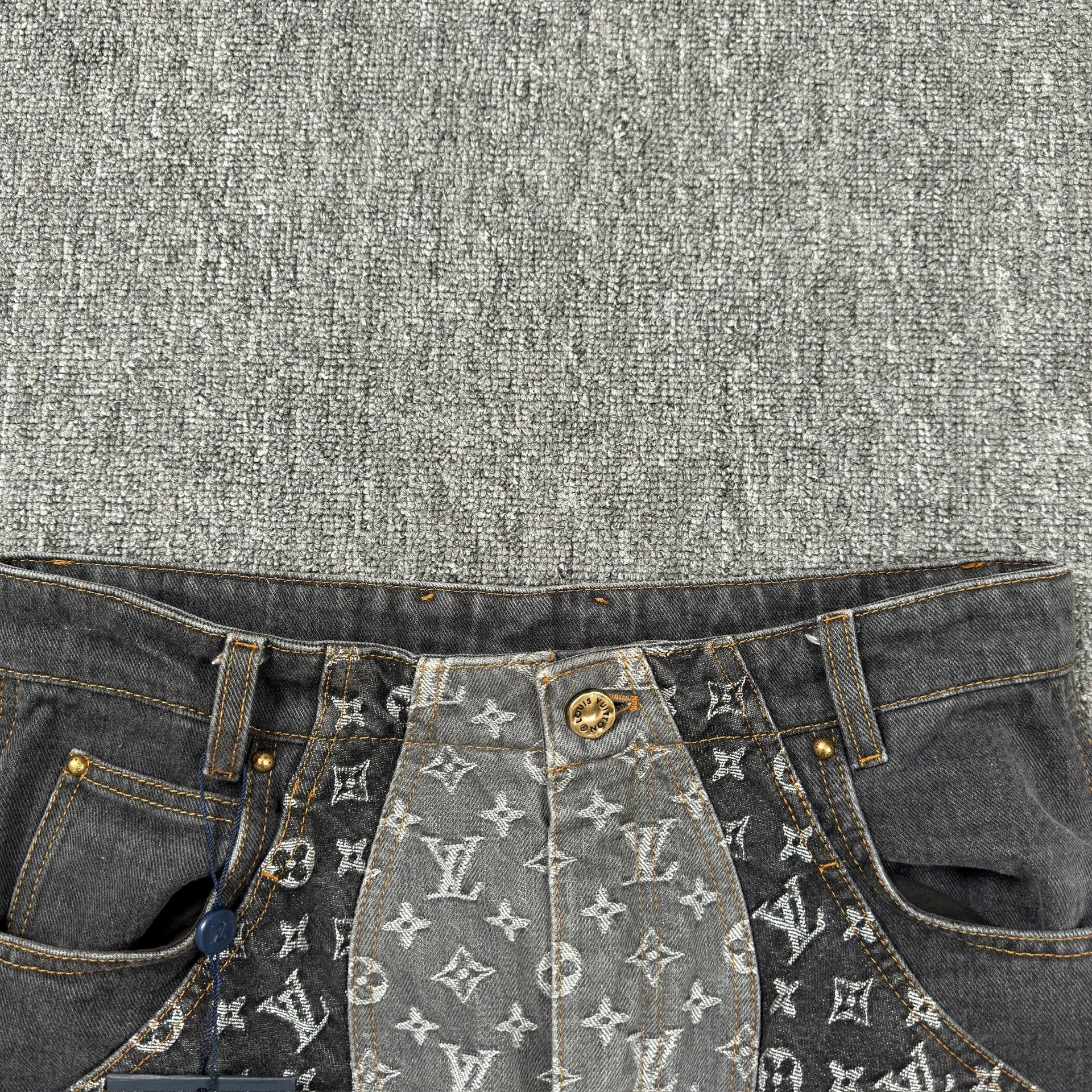 Louis Vuitton LV Irregular All-over Print Jeans Size 29" - 3 Thumbnail