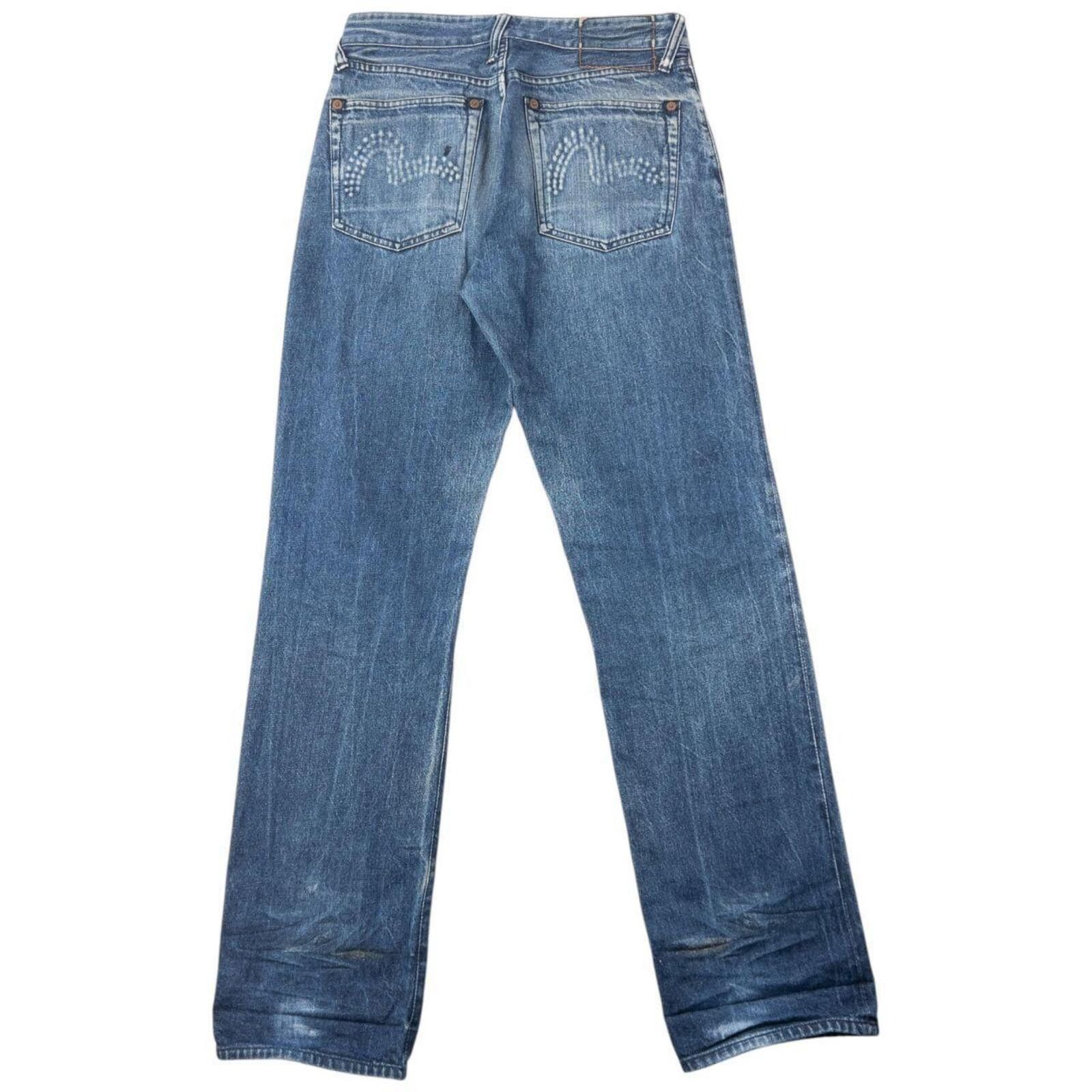 Evisu Vintage 2000s Evisu Embossed Double Gull Denim Jeans SizeW30 Size US 30 / EU 46 - 2 Thumbnail