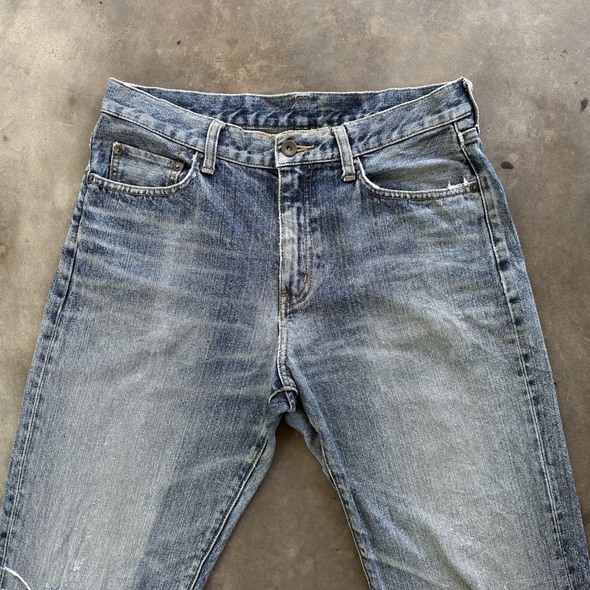 Japanese Brand Vintage Japanese Distressed Faded Denim Jean Pant W31 Size US 31 - 3 Thumbnail