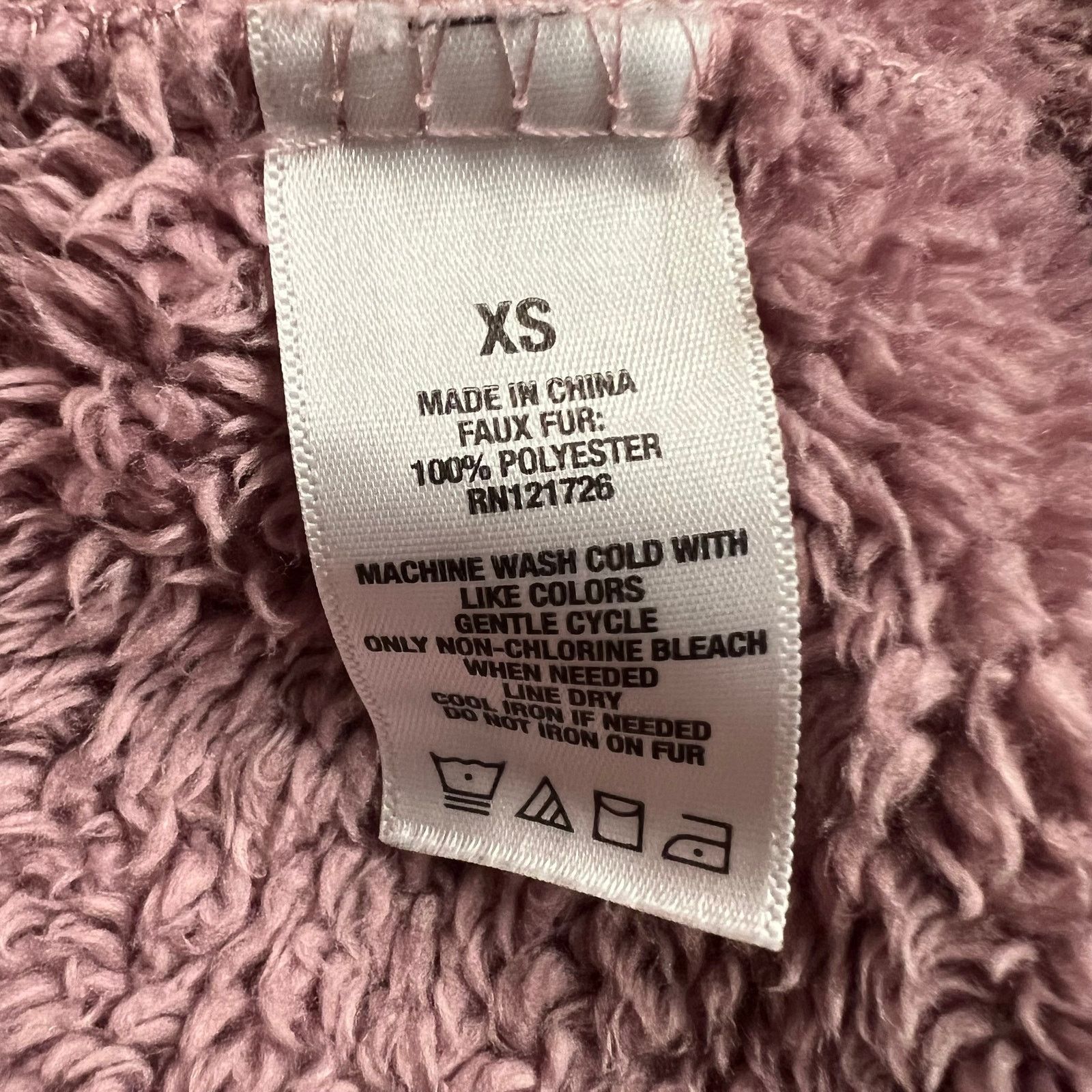 Aeropostale Aeropostle Mauve Faux Fur Hoodie Pullover Jacket , XS Size XS / US 0-2 / IT 36-38 - 5 Thumbnail
