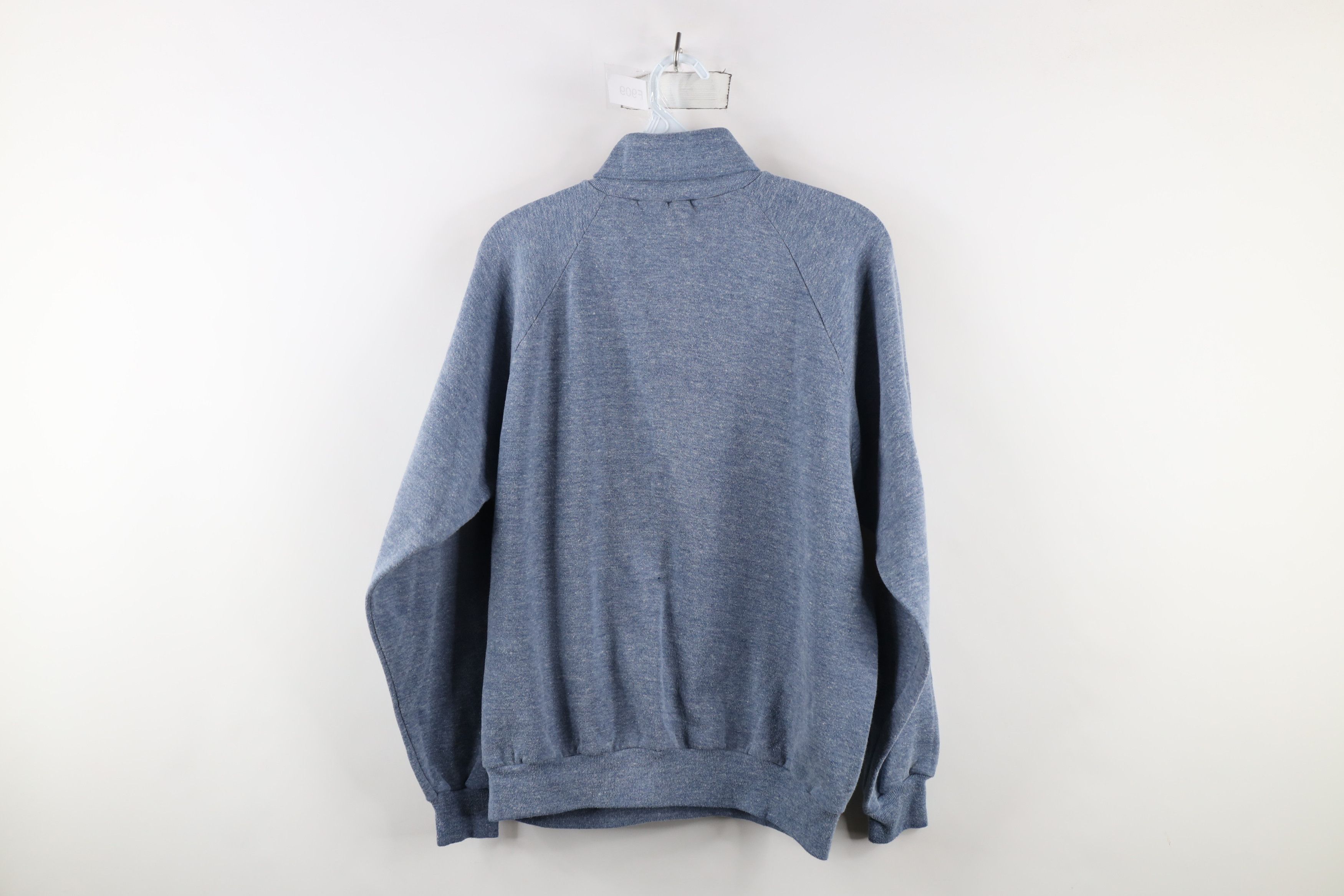 Vintage Vintage 60s 70s Streetwear Turtleneck Sweatshirt Blue USA Size US XL / EU 56 / 4 - 8 Thumbnail