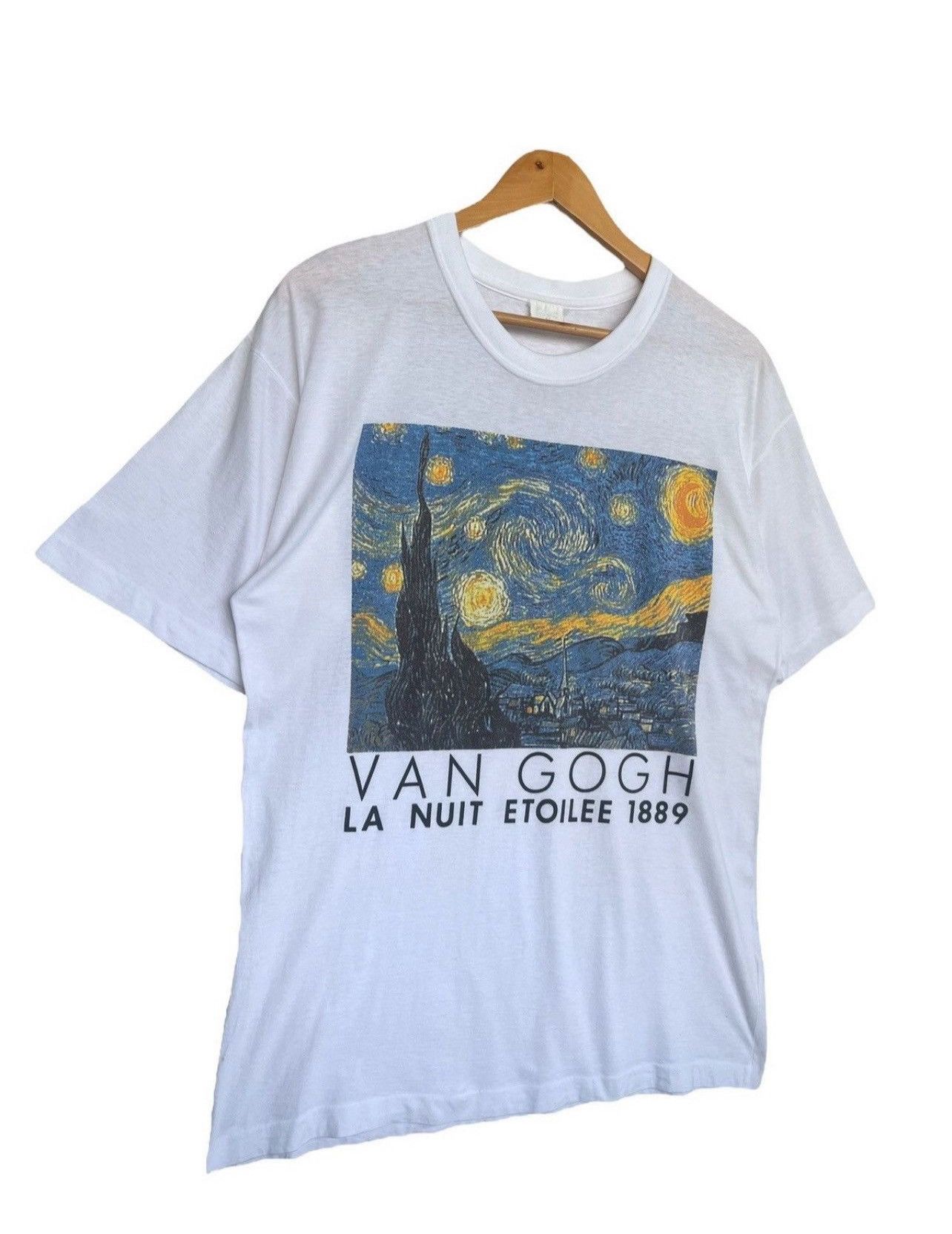 Band Tees × Vintage Vintage 80s Vincent Van Gogh La Nuit Etoilee Starry Night Size US M / EU 48-50 / 2 - 2 Thumbnail