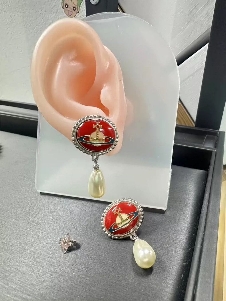 Vivienne Westwood Vivienne Westwood Saturn enamel pearl earring Size ONE SIZE - 1 Thumbnail