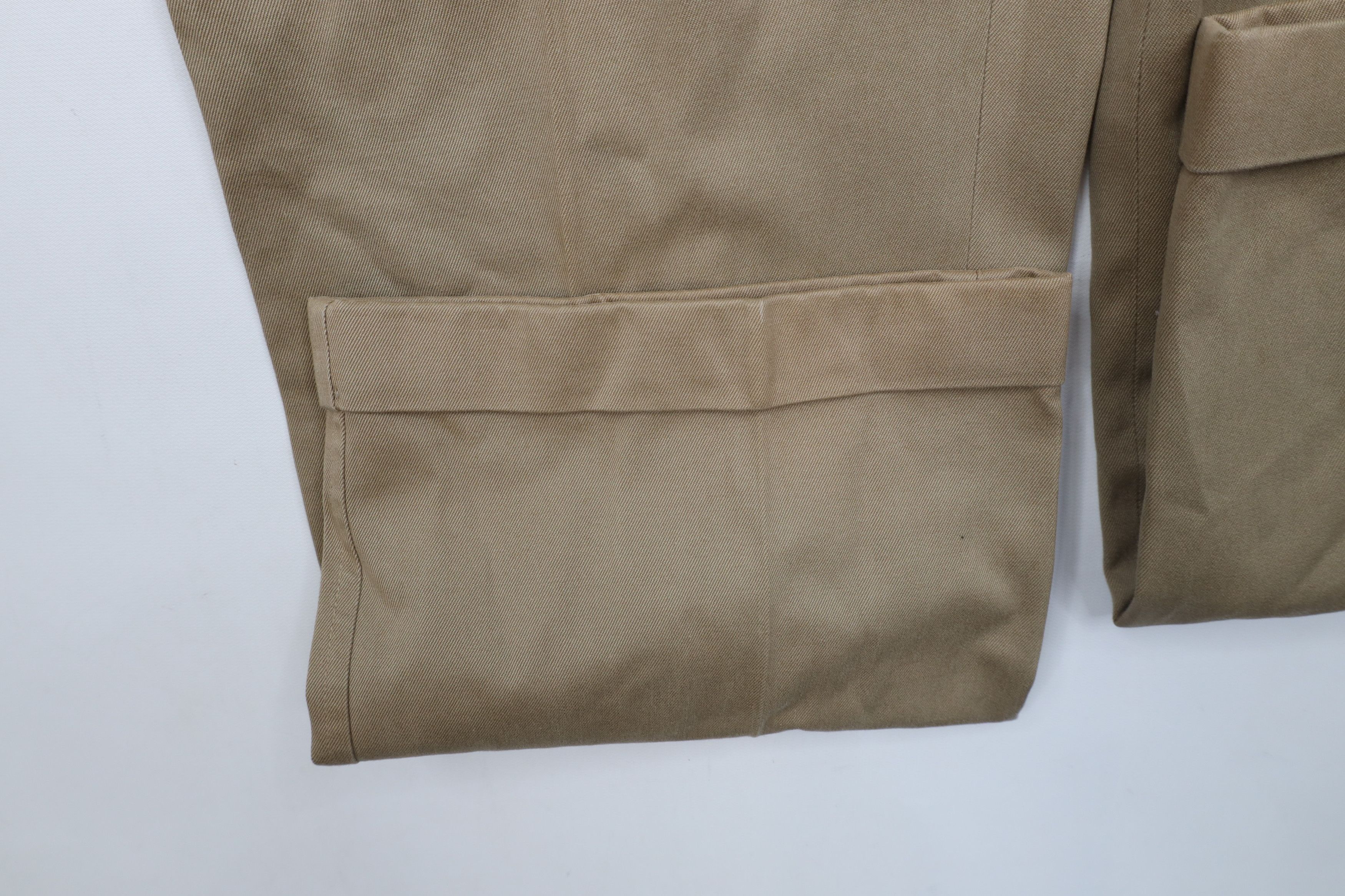 Lands' End Vintage 70s Lands End Pleated Wide Leg Chino Pants Beige USA Size US 36 / EU 52 - 6 Thumbnail