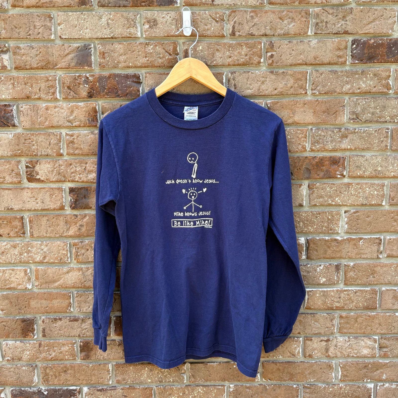 Vintage Vintage Be Like Mike Jesus Tee Long sleeve Size Small Size US S / EU 44-46 / 1 - 1 Thumbnail