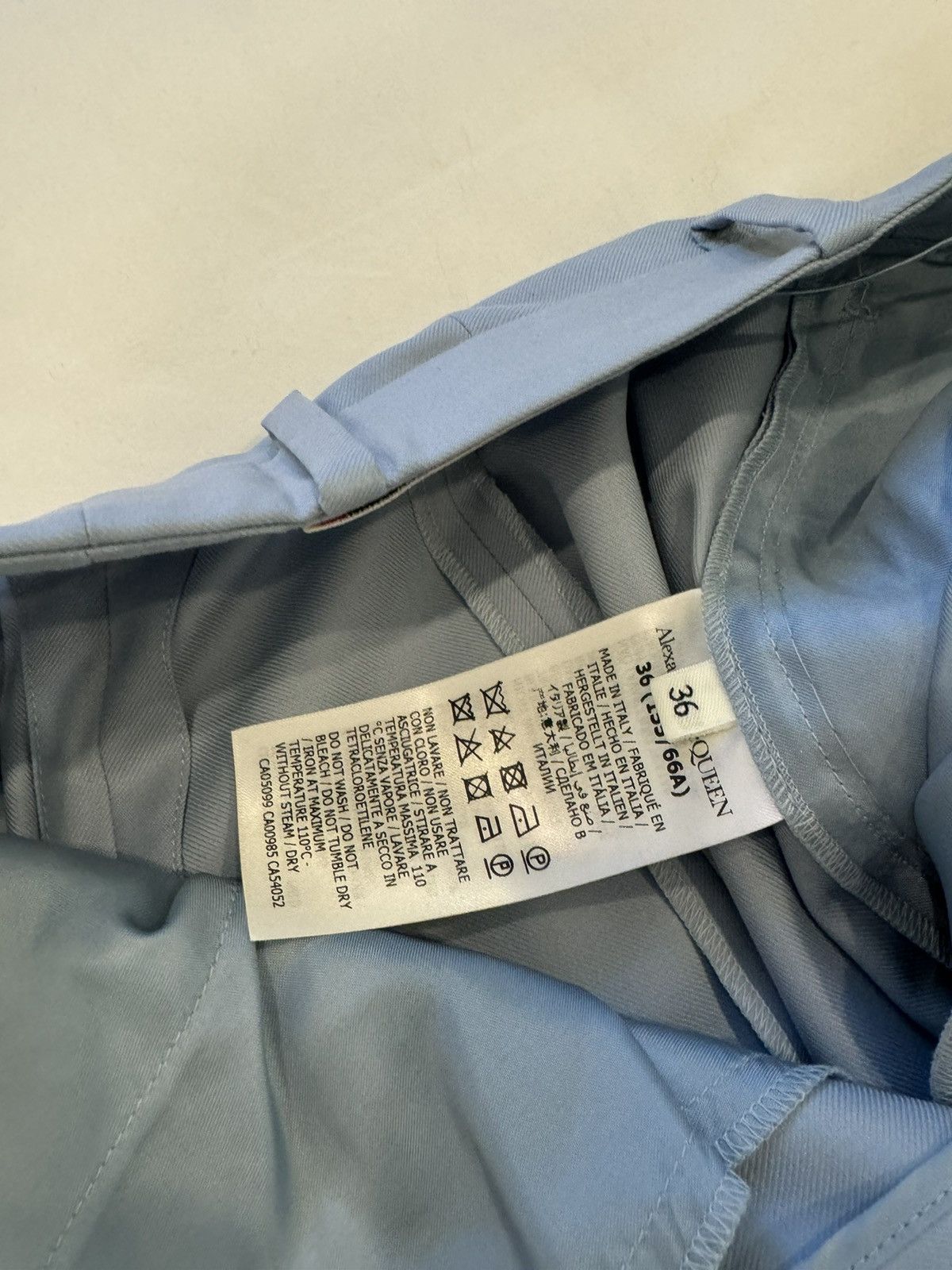Alexander McQueen Light blue Alexander McQueen Trouser Size 26" / US 2 / IT 38 - 3 Thumbnail
