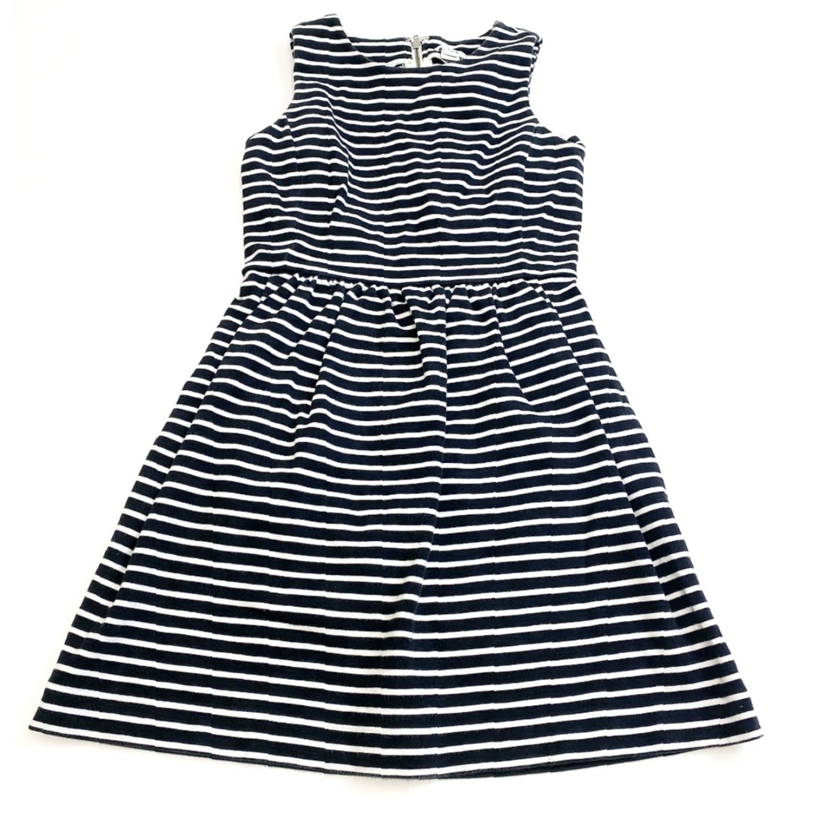 J.Crew J.Crew Dress Women’s XXS Black White Striped Pockets Multicolor Short Sleeveless Crew Neck Fit & Flare Mini Size XXS / US 00 / IT 34 - 2 Thumbnail