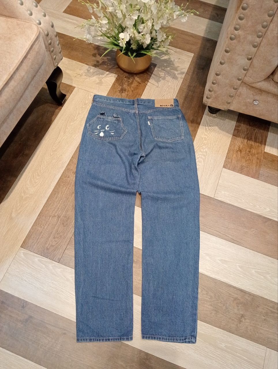 Ne-Net VINTAGE NE-NET ISSEY MIYAKE BLUE DENIM PANTS Size 32" / US 10 / IT 46 - 8 Thumbnail