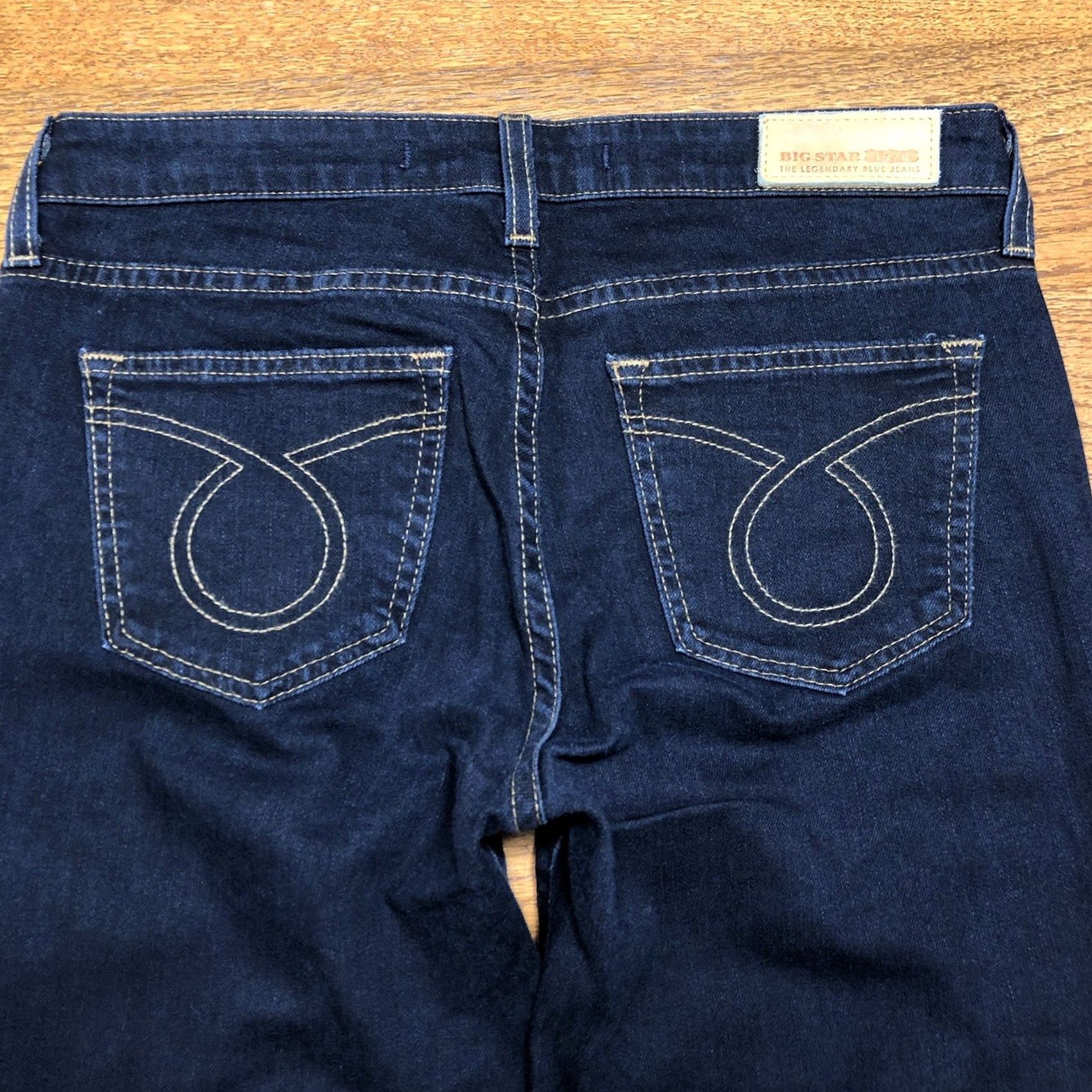 Denime BIG STAR Jeans Womens 27 31 Inseam Bootcut Stretch Denim Blue Low Rise 5-Pocket USA Cowboy Color Blue Size 27 Womens Regular Size 27" / US 4 / IT 40 - 3 Thumbnail