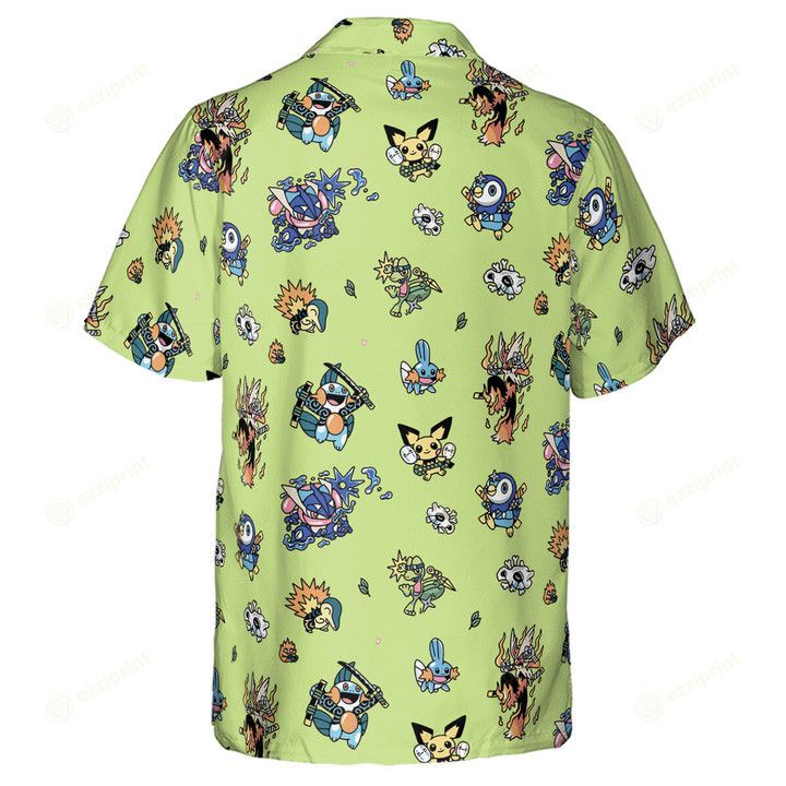Other Trainer Ninja Pokemon Naruto Mashup Hawaiian Shirt Size US L / EU 52-54 / 3 - 3 Thumbnail