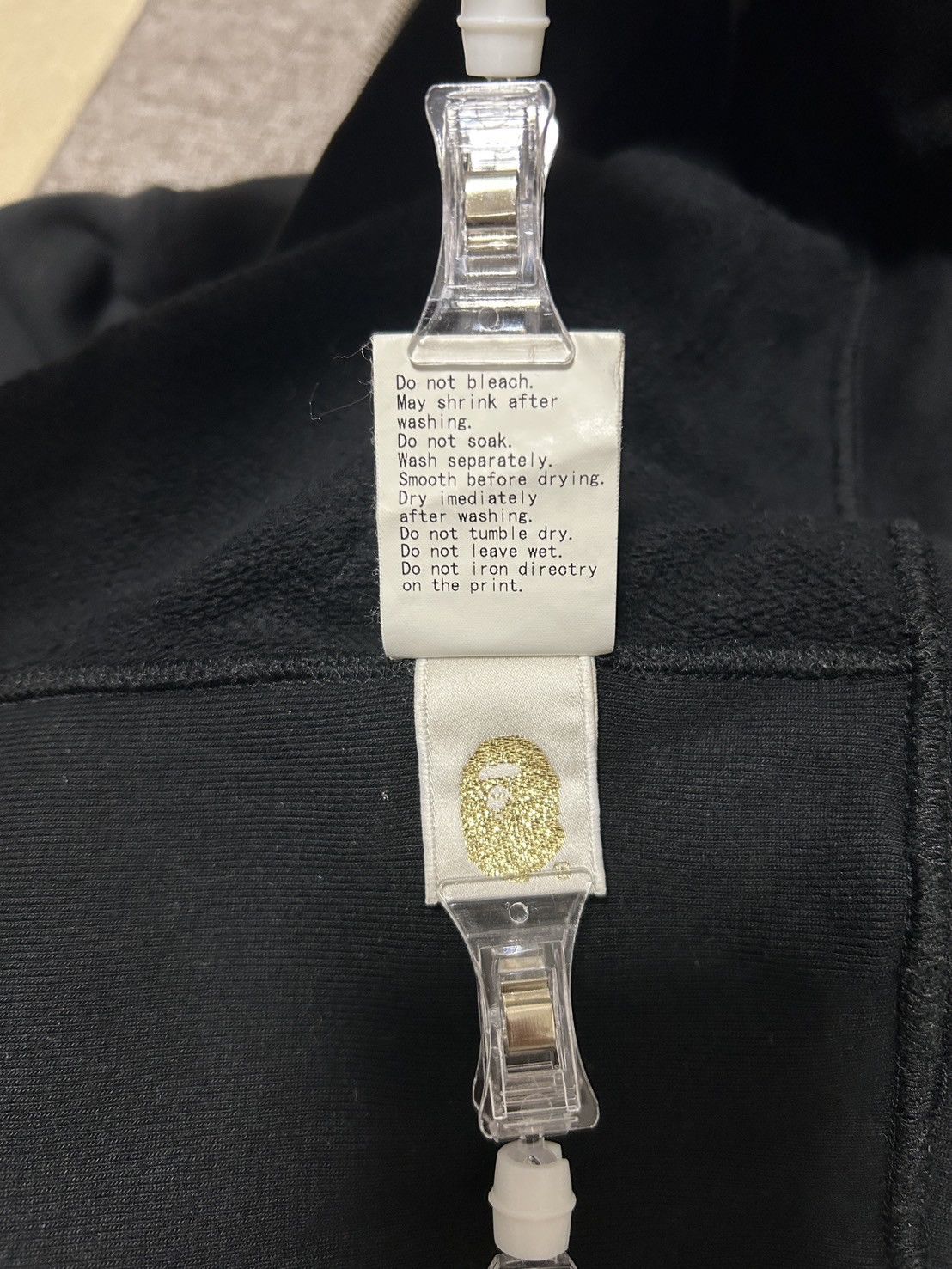 Bape Bape Black Spell out Logo Full Zip Hoodie Size US M / EU 48-50 / 2 - 7 Thumbnail