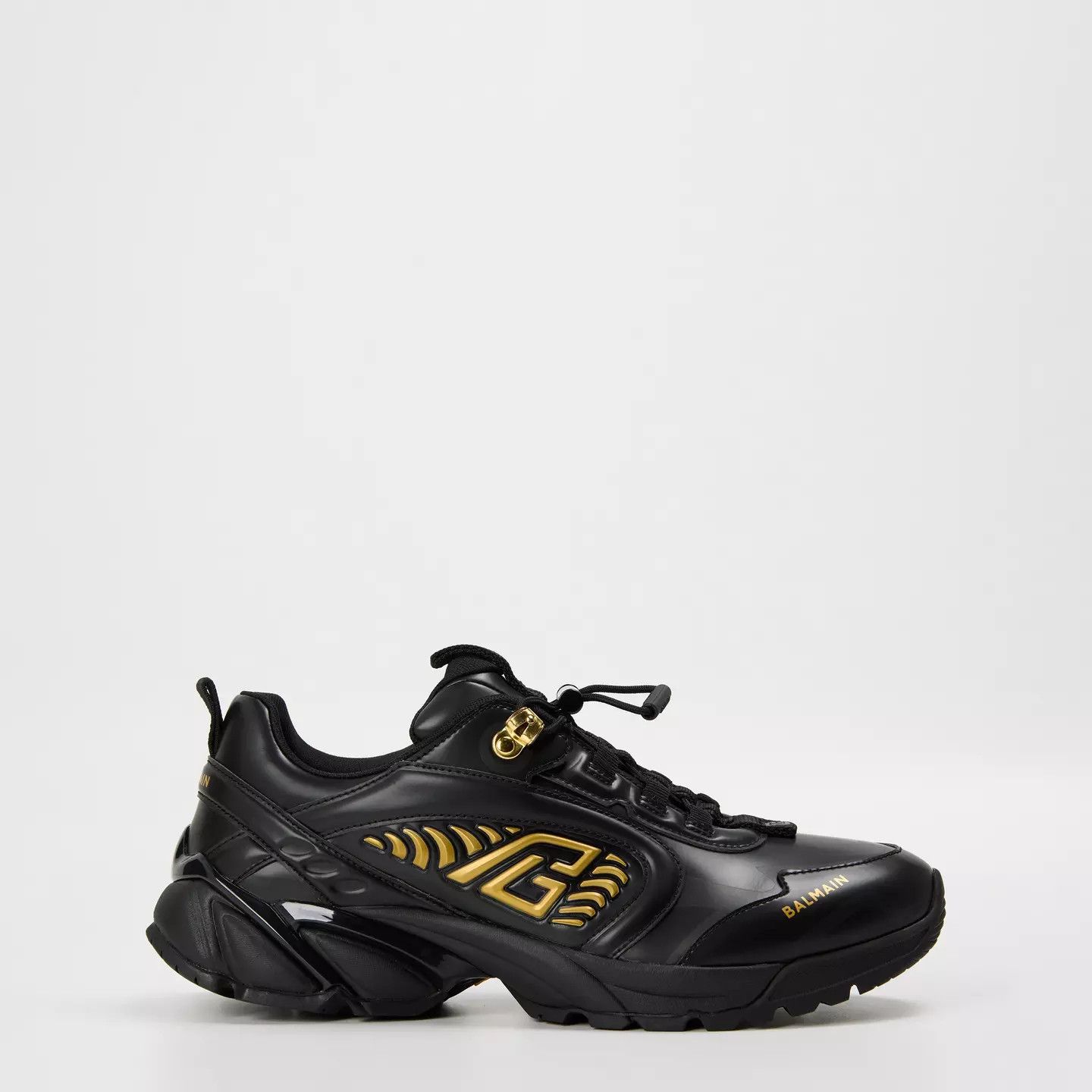 Balmain o1g2r1mq0426 Cosmic Dust Low-Top Trainers in Black Size US 10 / EU 43 - 1 Thumbnail