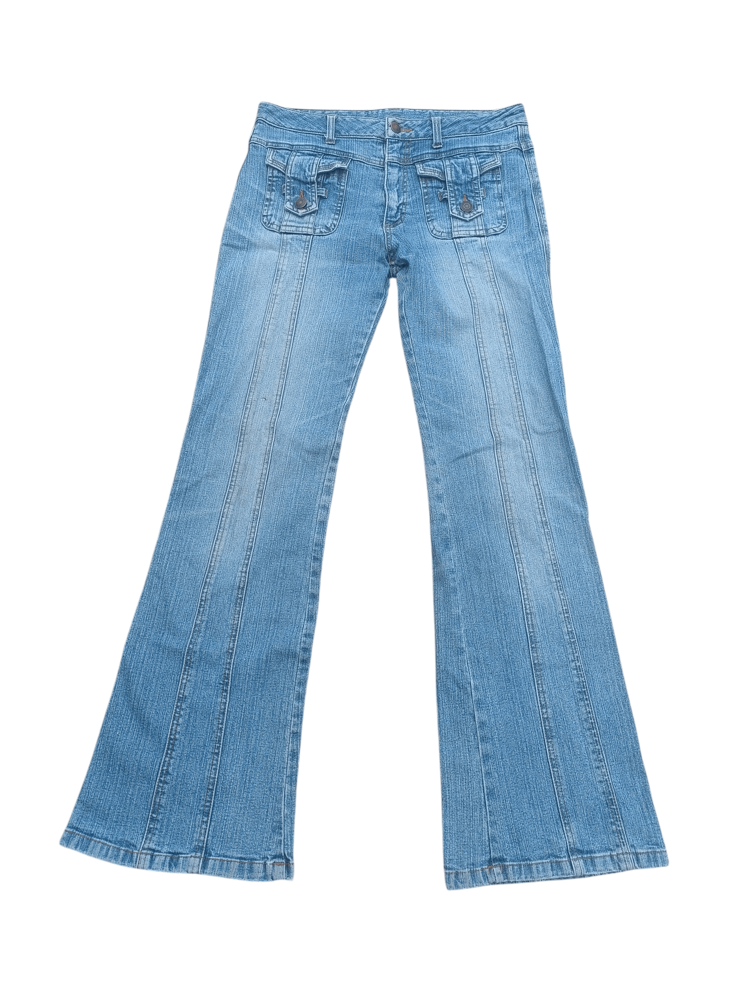If Six Was Nine × Japanese Brand 💥SICK FLARE💥 Vintage 90s Style Bush Pant Denim E190 Size US 28 / EU 44 - 3 Thumbnail